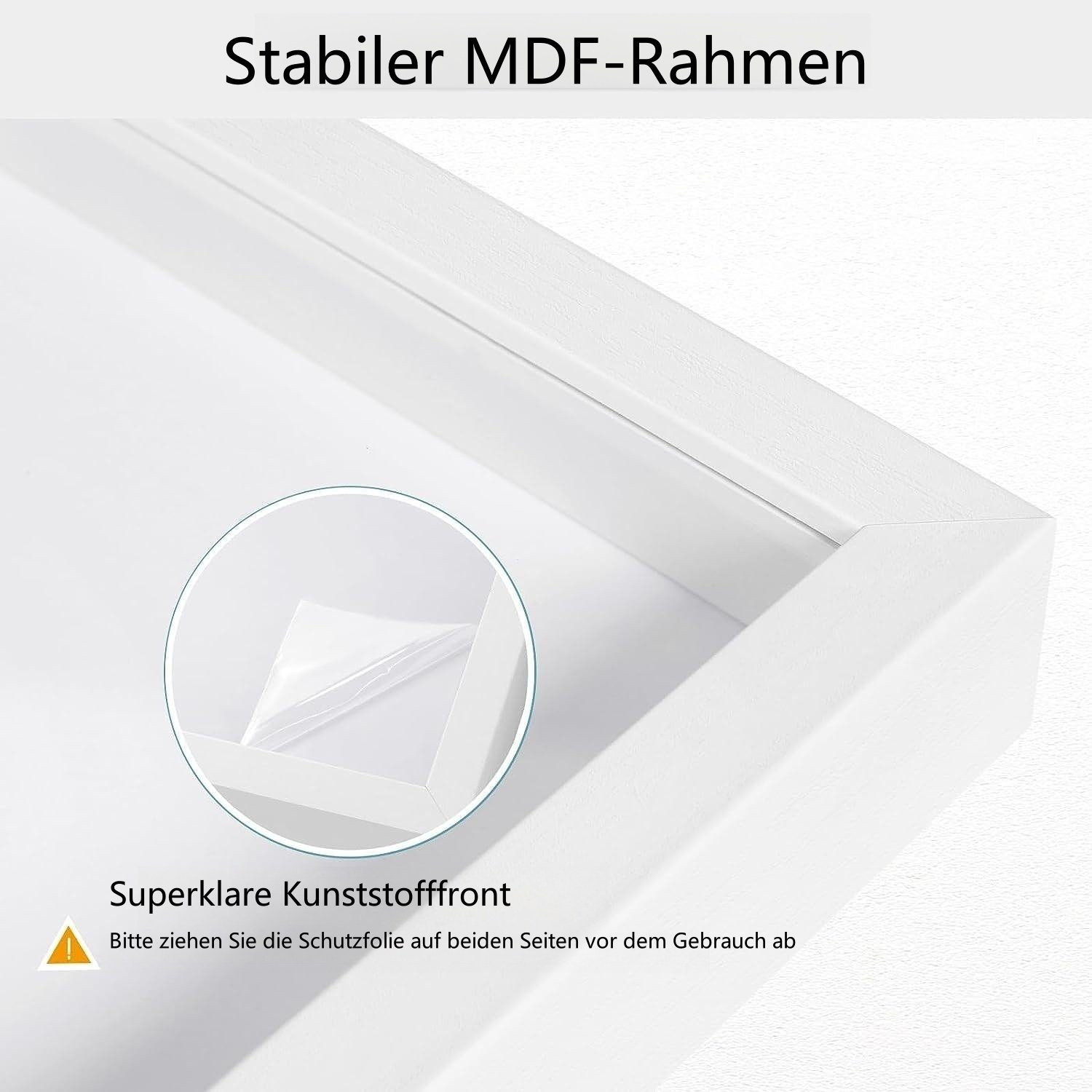 EUGAD Bilderrahmen, (Set, 2 St), 3D Bilderrahmen Objektrahmen MDF-Holzrahmen
