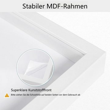 EUGAD Bilderrahmen, (Set, 2 St), 3D Bilderrahmen Objektrahmen MDF-Holzrahmen