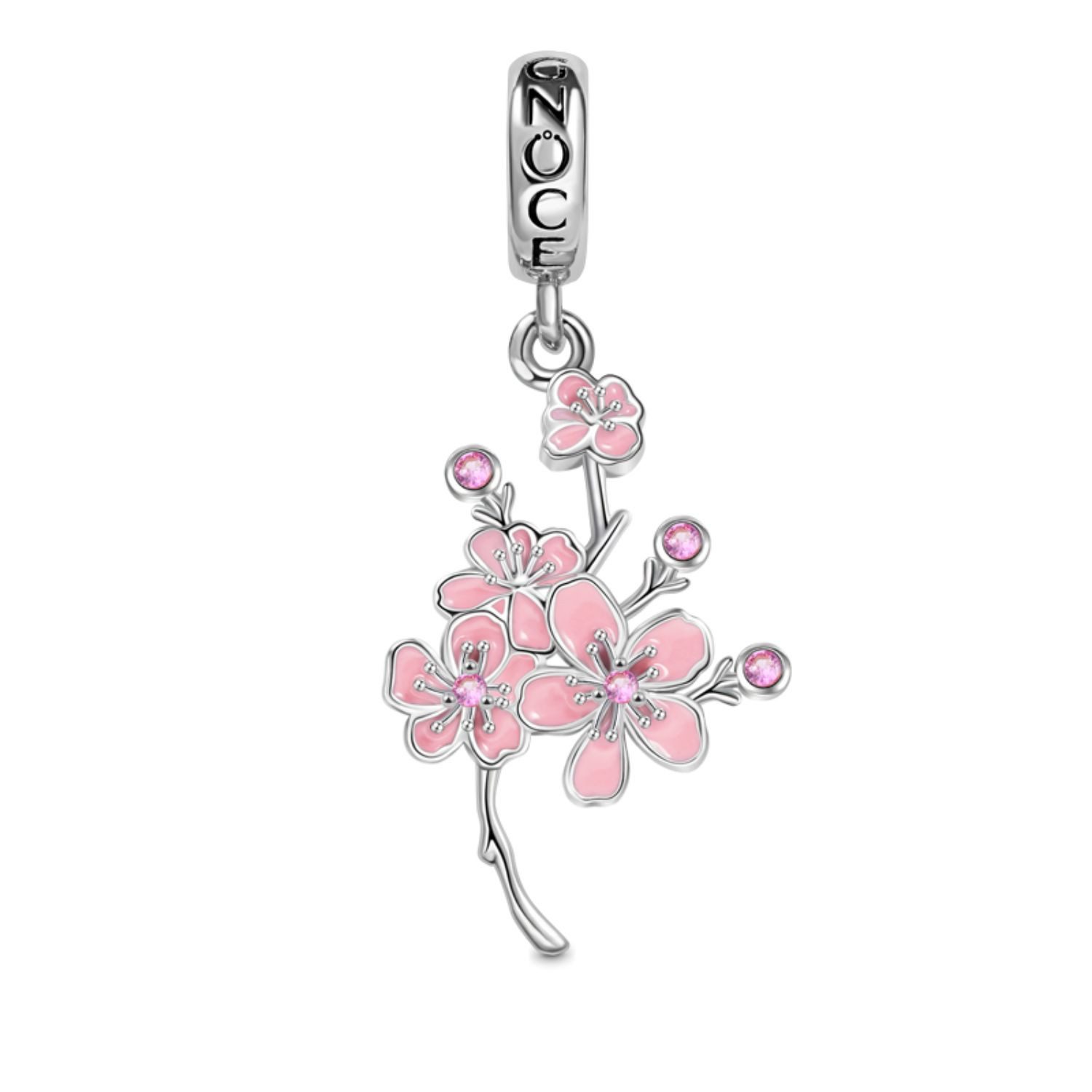 Bead Gnoce Charm Anhänger Kirschblüten FYC033 Silber