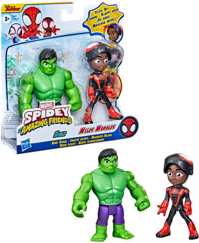 Hasbro Actionfigur »Spidey and His Amazing Friends, Maskierte Helden«, 2er-Pack Miles Morales und Hulk