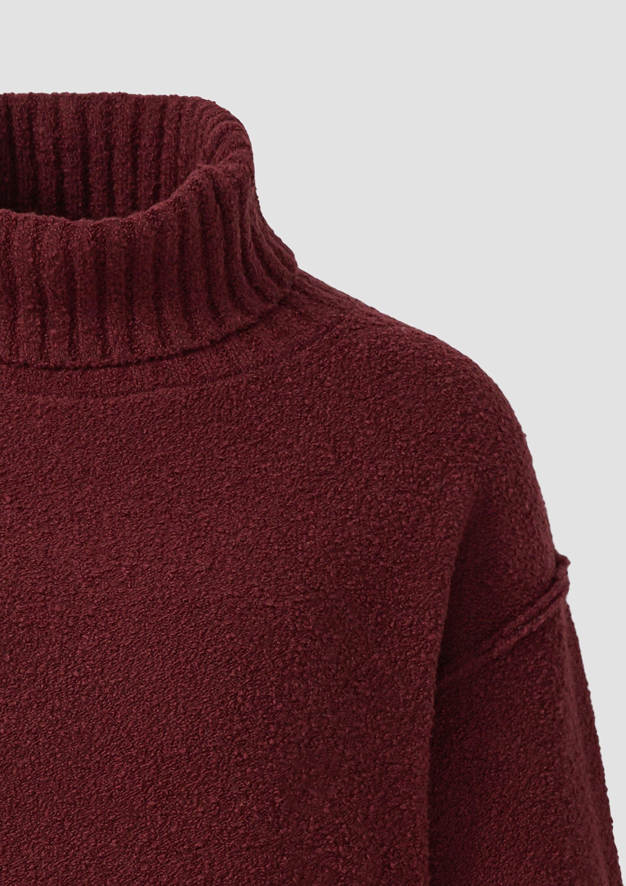 s.Oliver Longpullover Strickpullover Kuscheliger Strickpullover mit breitem Rollkragen