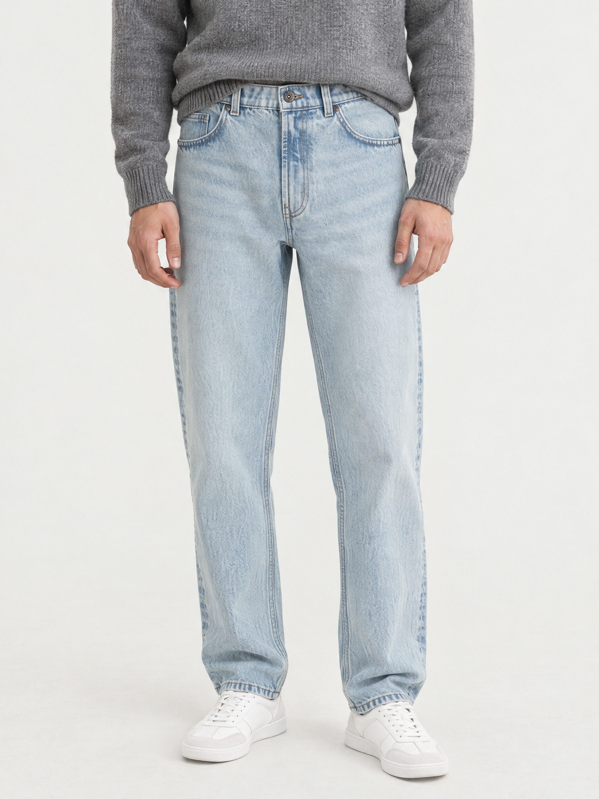 WOTEGA Loose-fit-Jeans Herren Jeans aus Baumwolle Lockere Jeanshose für Männer, 5-Pocket, 100% Baumwolle, Herrenjeans