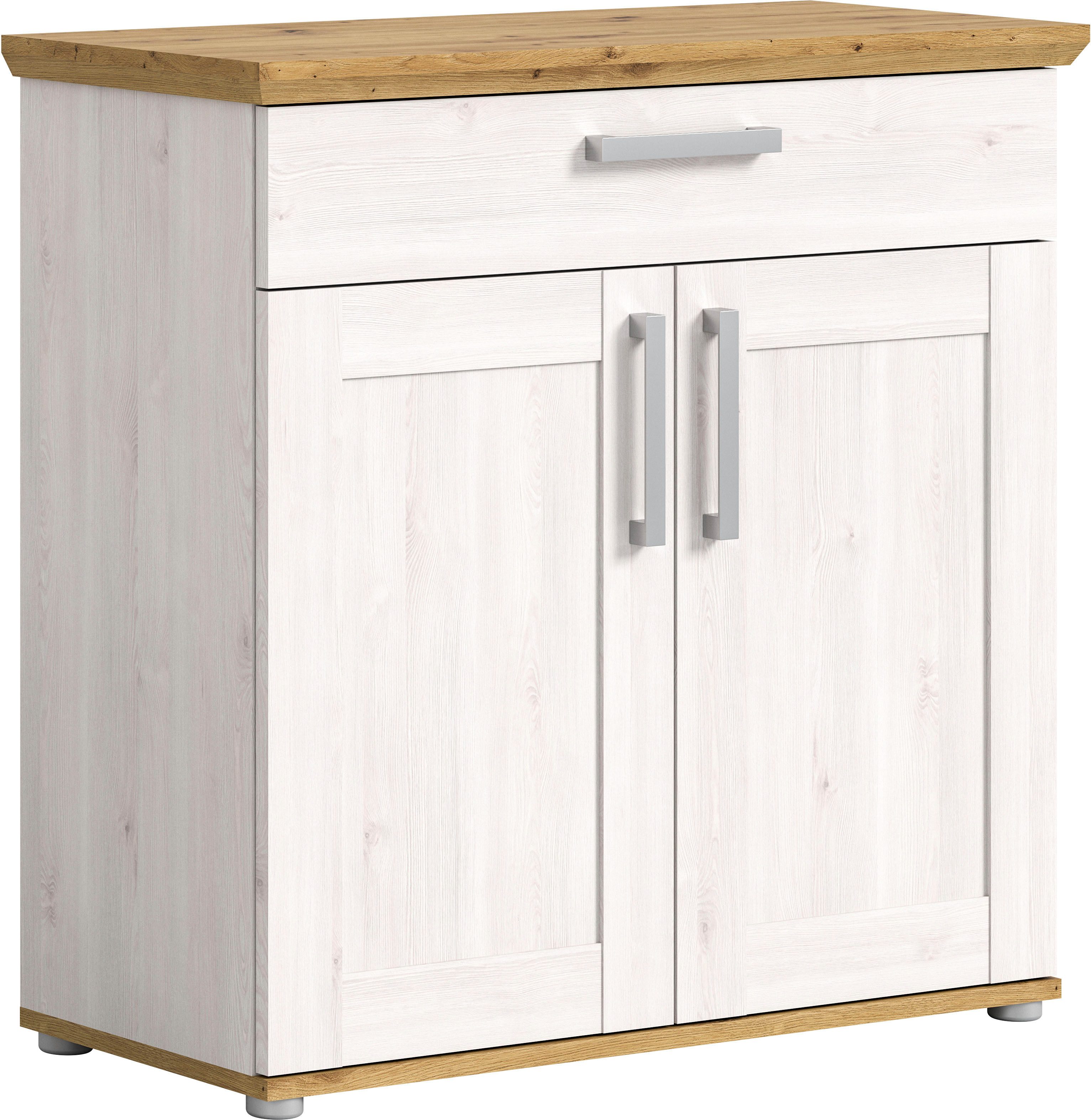 Home affaire Schuhschrank COSENZA, Breite 95 cm, 2 Türen, 2 Böden, 1 Schubkasten in Landhausoptik, Kommode, Anrichte, Schrank, Sideboard