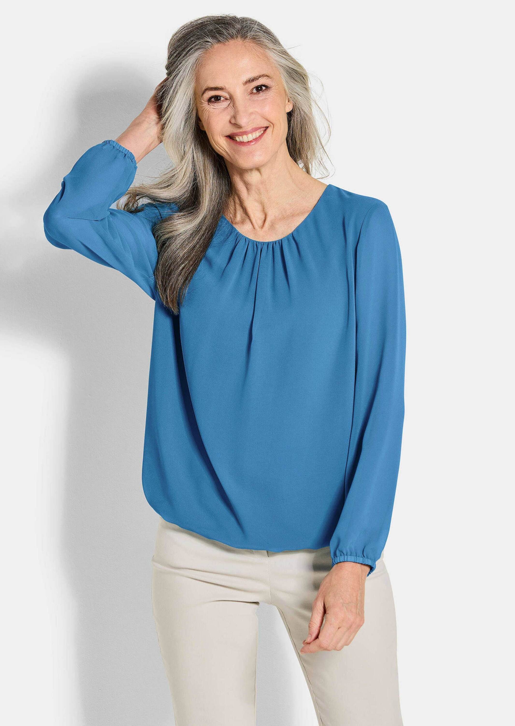 GOLDNER Klassische Bluse Elegante Bluse aus Chiffon