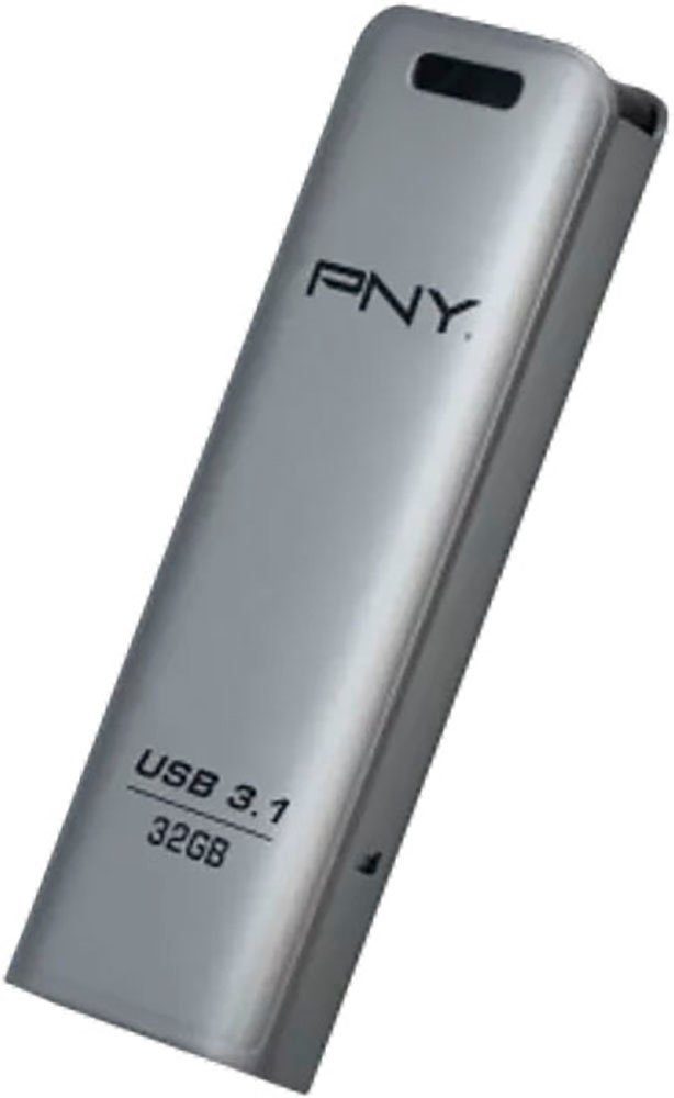 PNY Elite Steel 32GB USB-Stick (USB 3.2, Lesegeschwindigkeit 20 MB/s)