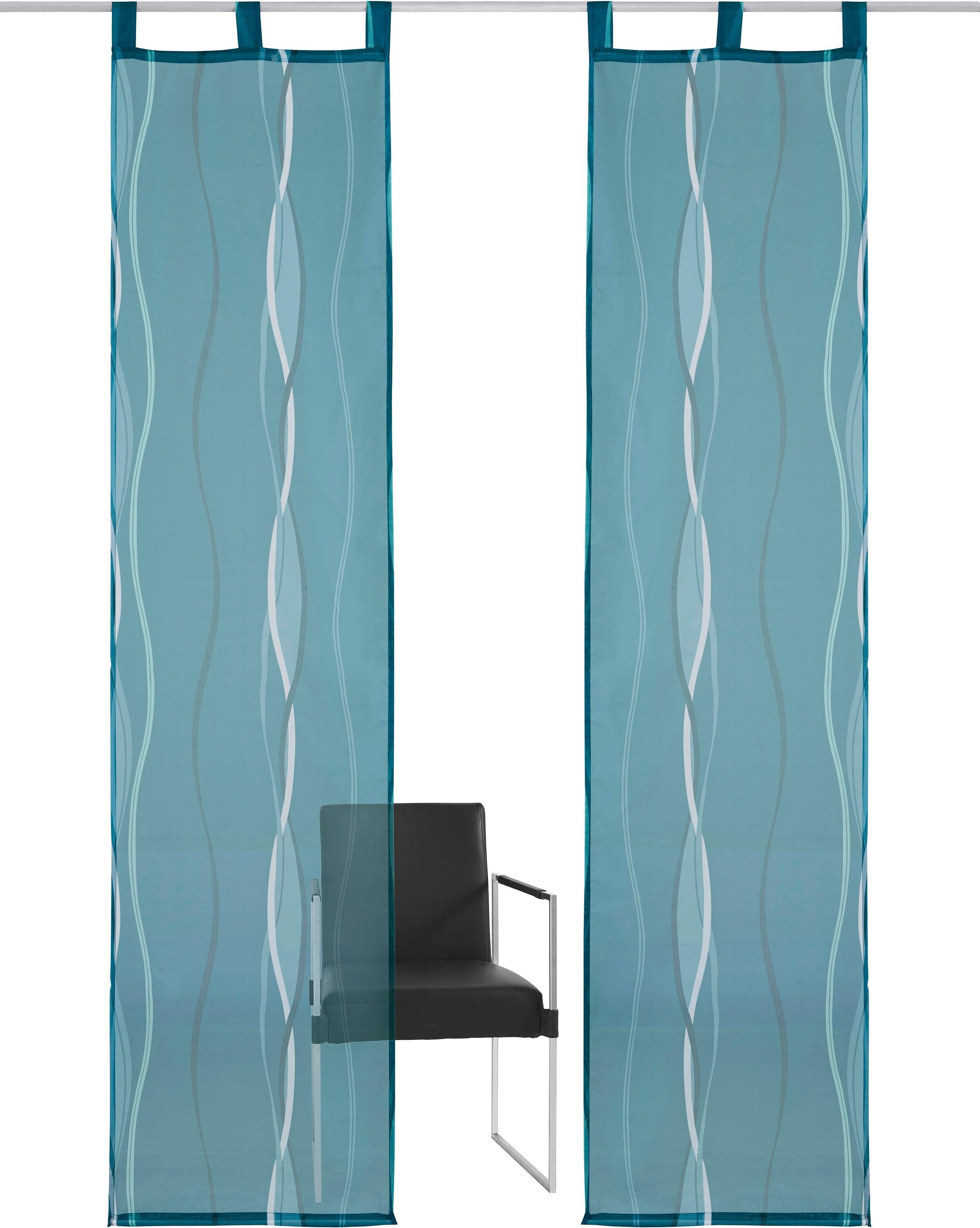 my home Schiebegardine Dimona (2 St), Schlaufen, transparent, Voile, 2er-Se günstig online kaufen