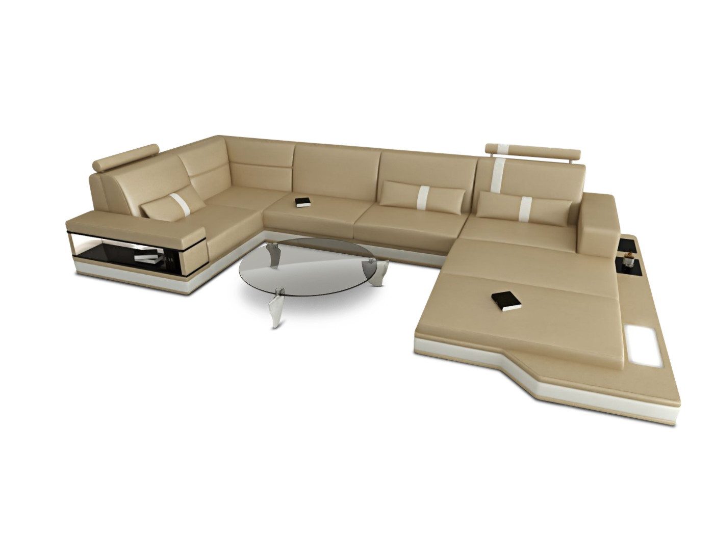 Sofa Dreams Wohnlandschaft Ledersofa Ledercouch Messana günstig online kaufen