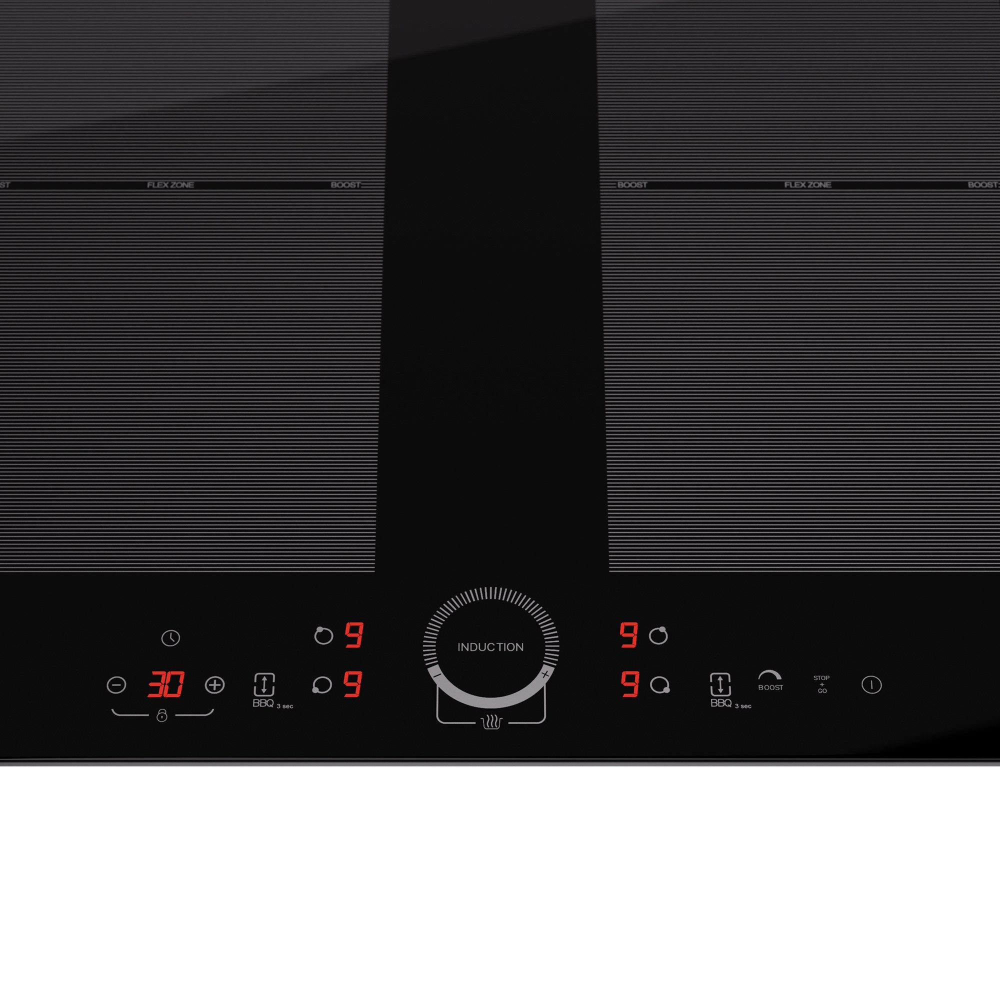 Klarstein Induktions-Kochfeld CP4-Delica-70BK-Flex CP4-Delica-70BK-Flex, Kochfelder Induktion Hob Flex 4 Zonen 7000 W