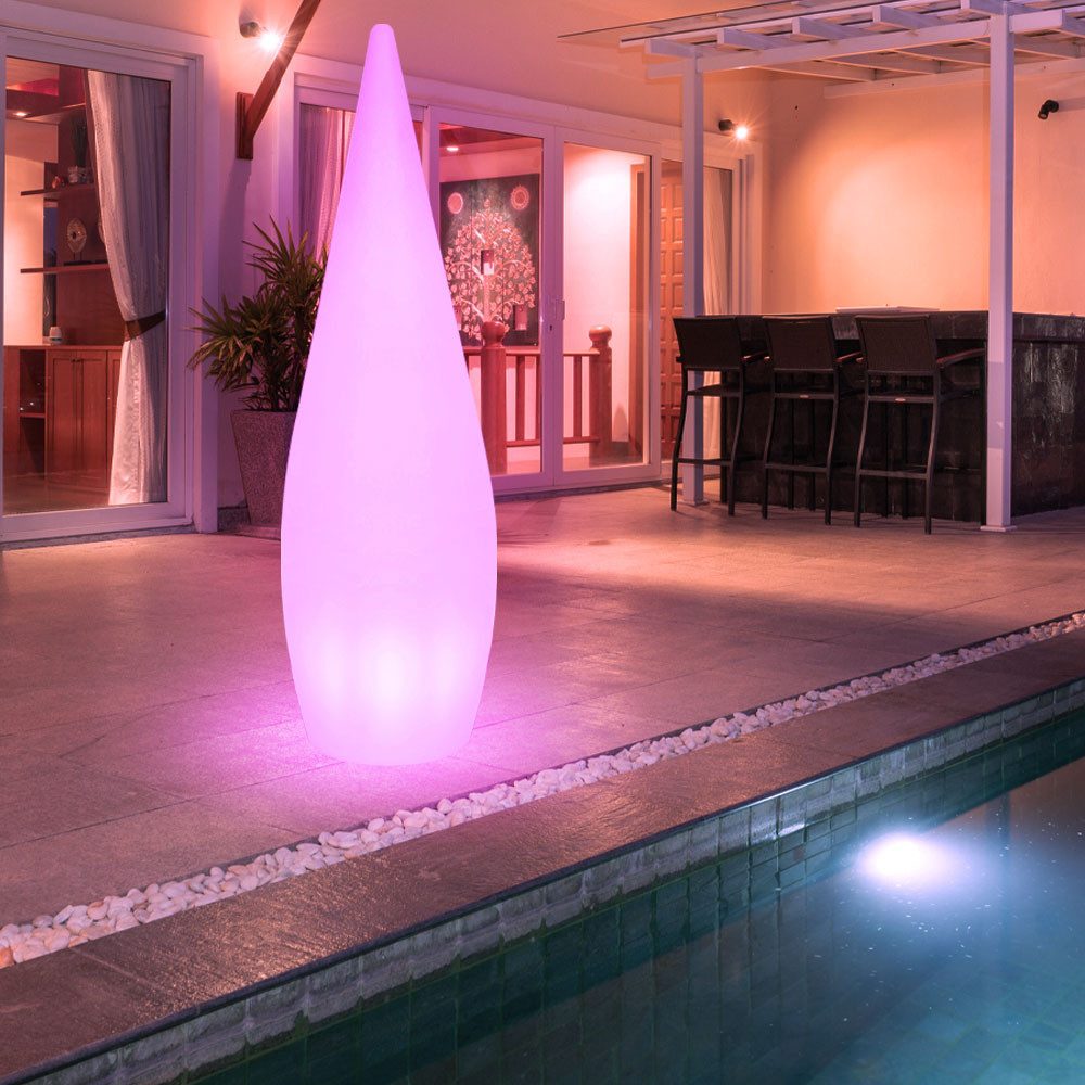 GLOBO LIGHTING Stehlampe, Leuchtmittel inklusive, Warmweiß, Außenleuchte Stehlampe RGB LED dimmbar Terrassenlampe