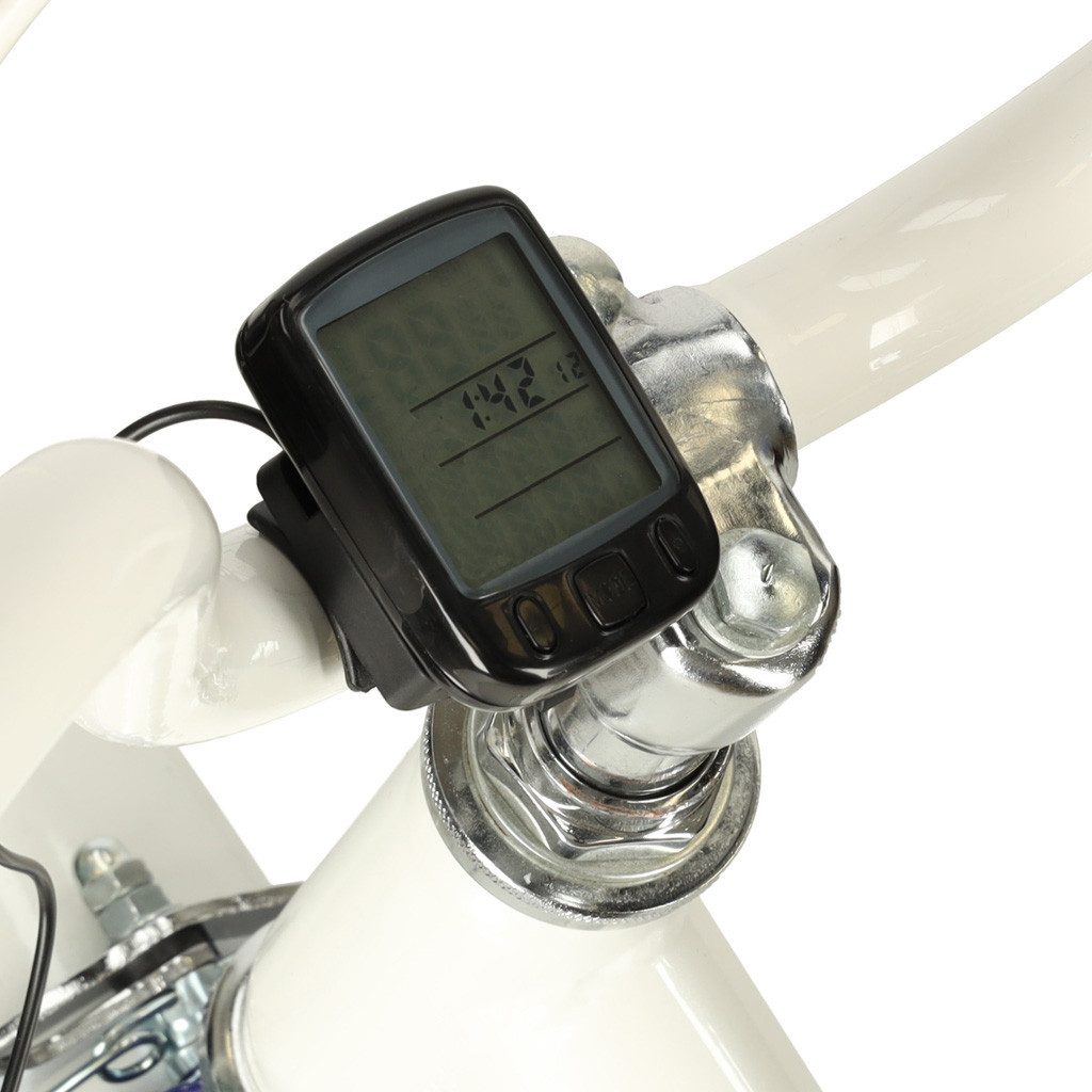 Ikonka Fahrradcomputer Wasserdichter Fahrradcomputer mit beleuchtetem 25in1 LCD-Display (Fahrradcomputer mit kabellosem Sensor und umfassenden Funktionen, Fahrradcomputer mit Halterung, Sensor, Kabelbindern und Batterie), Wasserdichtes LCD-Fahrradcomputer-Display mit 25 Funktionen