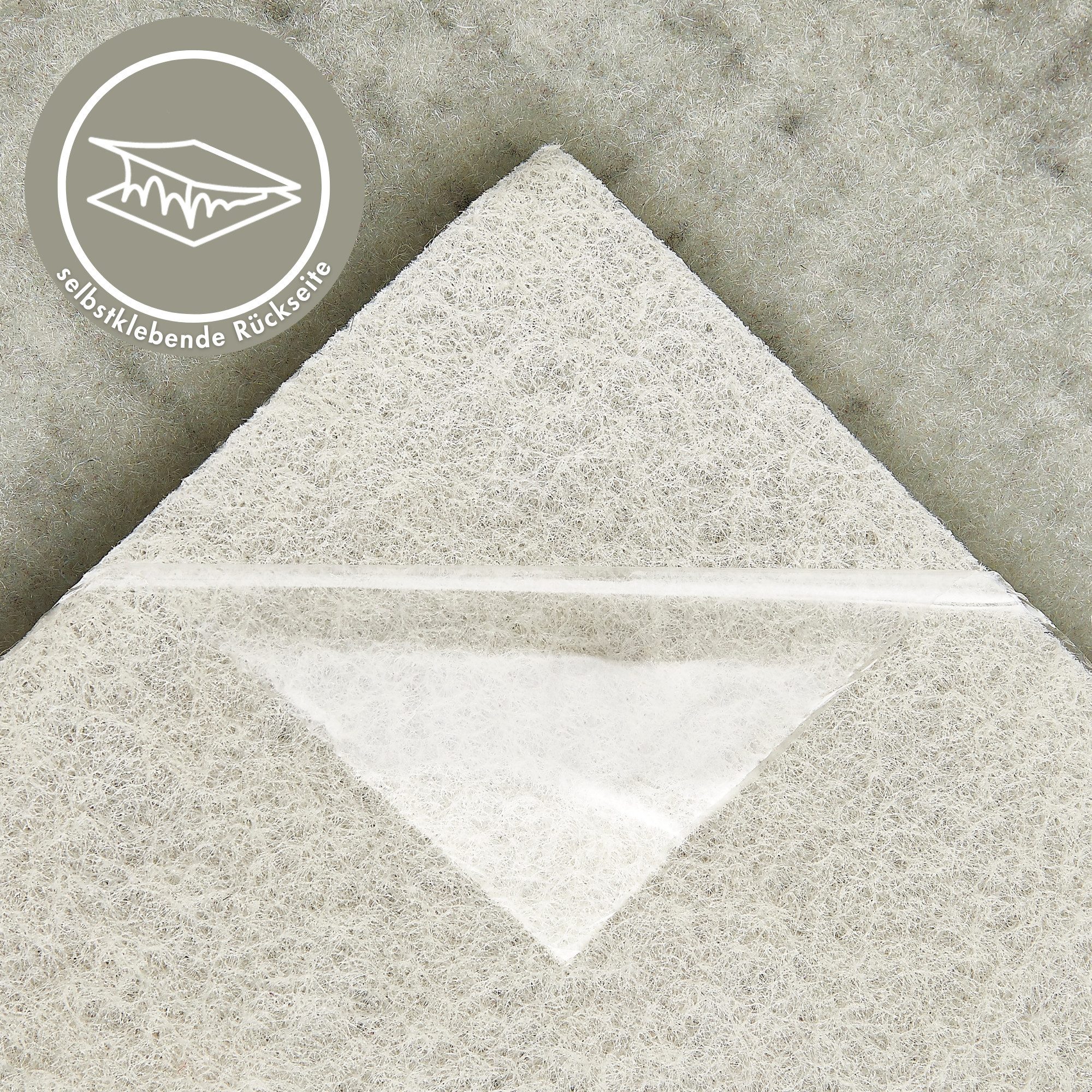 Andiamo Teppichfliese Paris Nadelfilz, Gesamthöhe ca. 4 mm, quadratisch, 40x40 cm, selbstklebend, robust & strapazierfähig, 25 Stück (4 qm) – Bild 3 von 5
