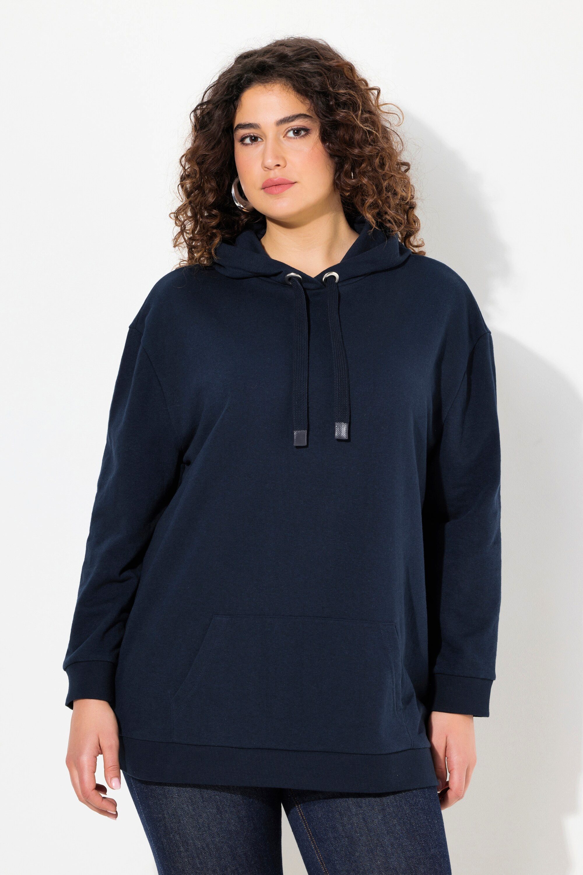 Ulla Popken Sweatshirt Hoodie Schriftmotiv Oversized günstig online kaufen