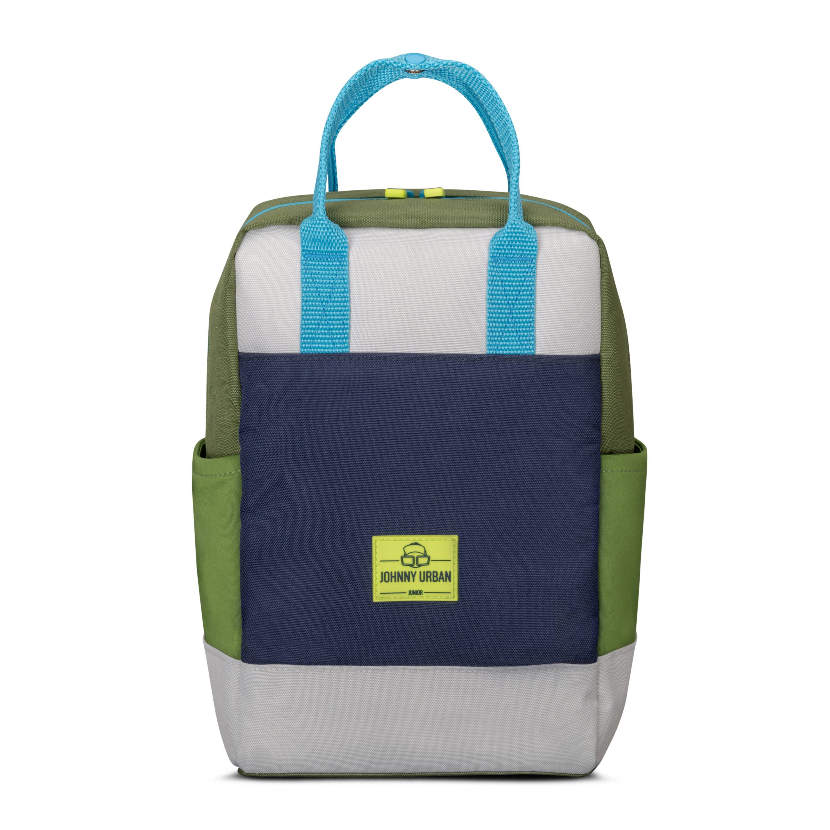 Johnny Urban Kinderrucksack Linus Junior Rucksack Kinder Mädchen Jungen, Weiche Polsterung, Recyceltes Material, Wasserabweisend Grün-Blau