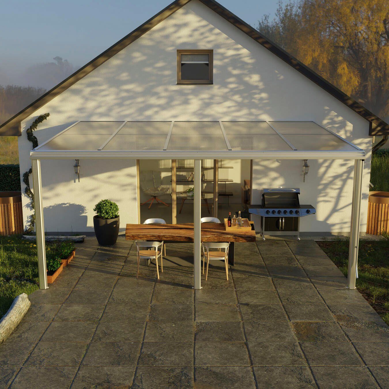 Beckmann Terrassendach Exklusiv Gr. 7, BxT: 508x321,7 cm, Bedachung Doppelstegplatten