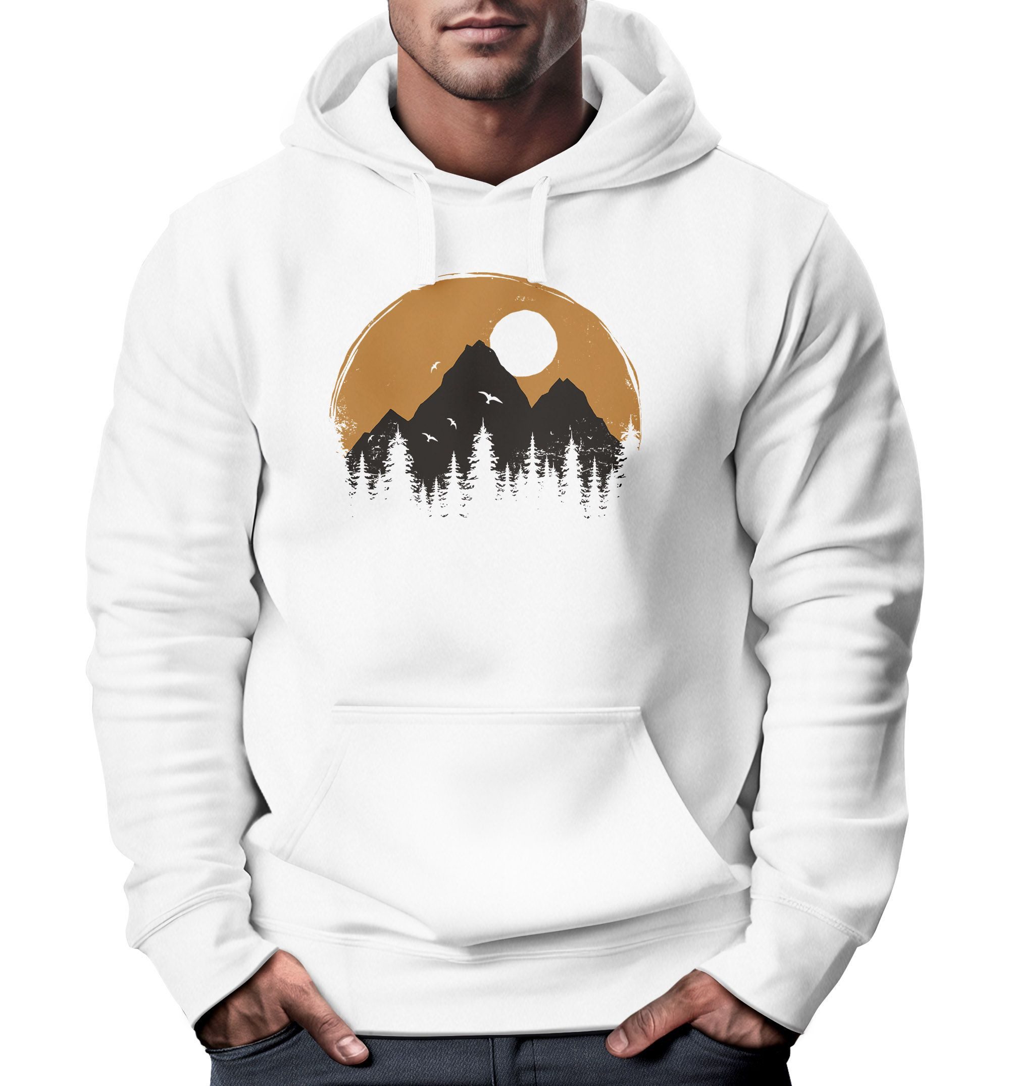 Neverless Hoodie Hoodie Herren Outdoor Print günstig online kaufen