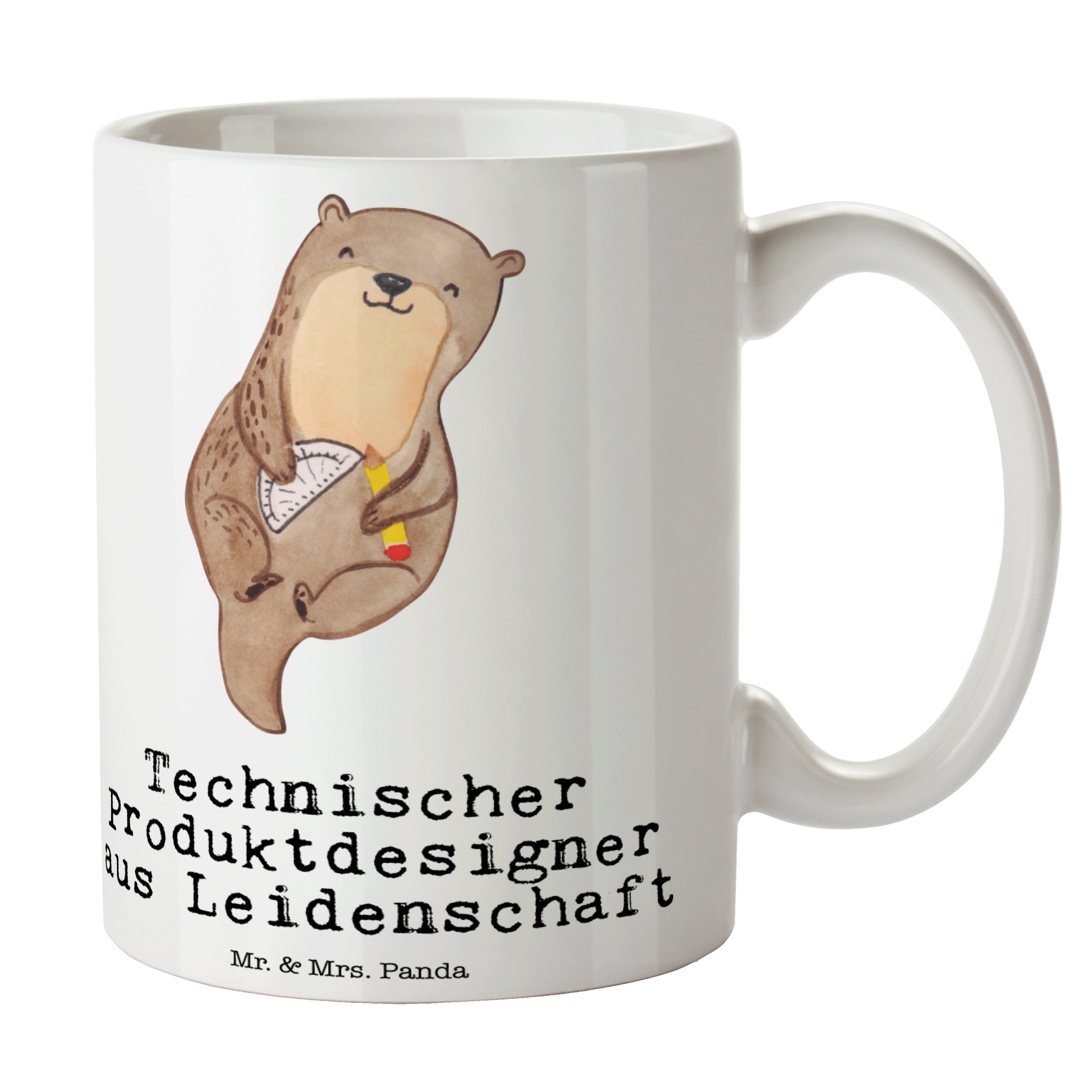 Panda Tasse & Leidenschaft Weiß Produktdesigner Technischer Keramik Mrs. aus Danke, - - Geschenk, Mr.