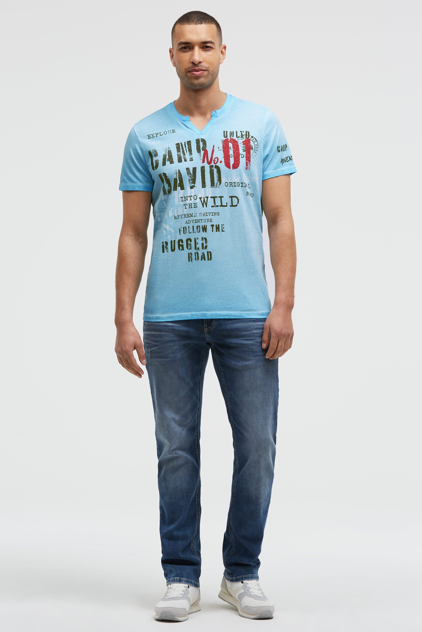CAMP DAVID Rundhalsshirt aus Baumwolle