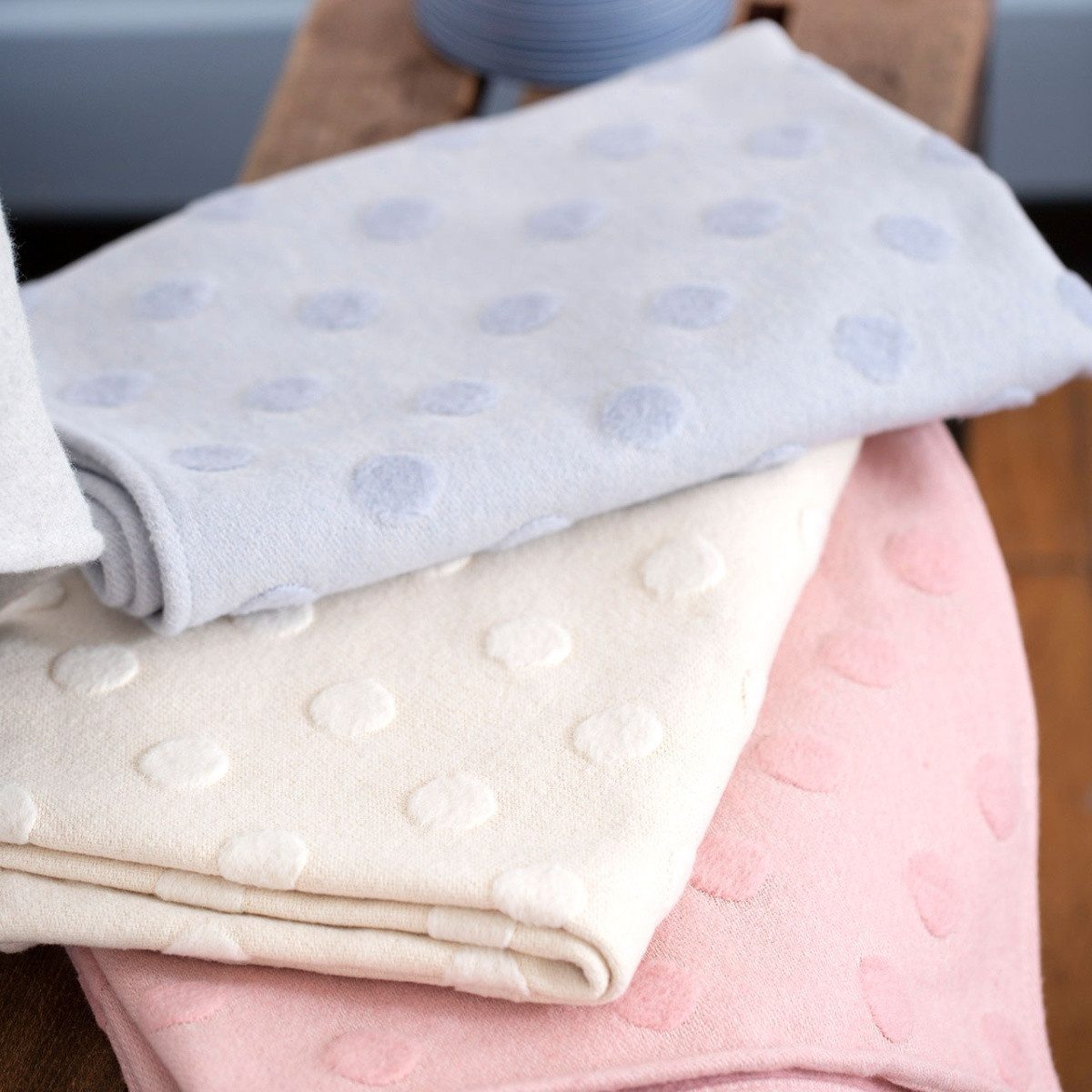 Babydecke Riga, DAVID FUSSENEGGER, nachhaltig hergestellt aus Recycling Baumwolle