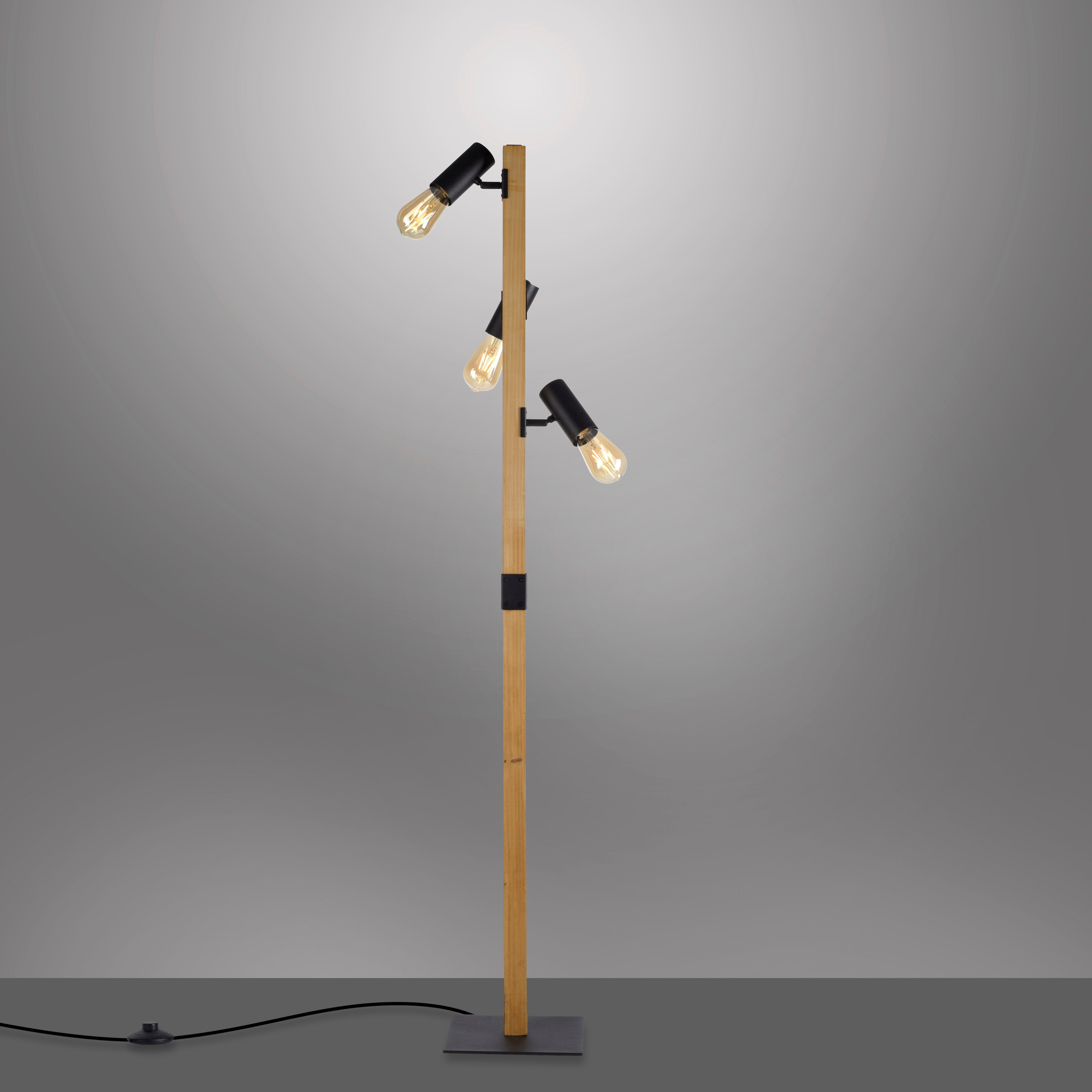 JUST LIGHT Stehlampe PILON, ohne Leuchtmittel, ExklusiveE27, Schalter, Fußschalter