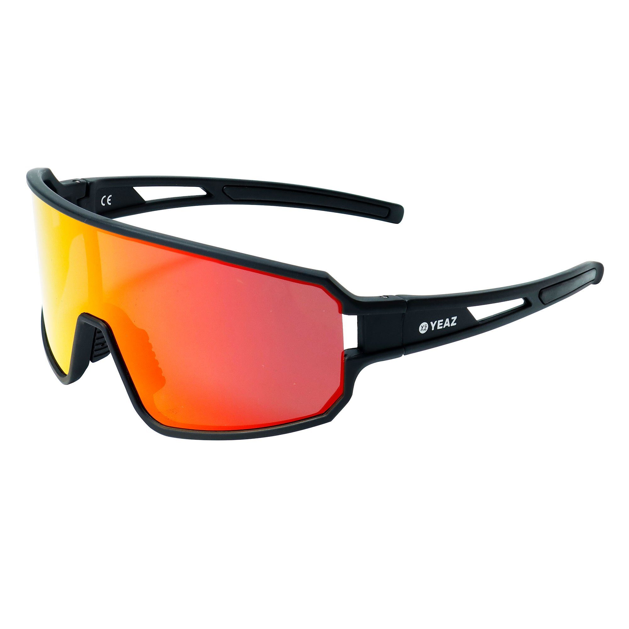 SUNWAVE optimierter Schutz bei Sicht black/red, YEAZ Guter Sportbrille sport-sonnenbrille