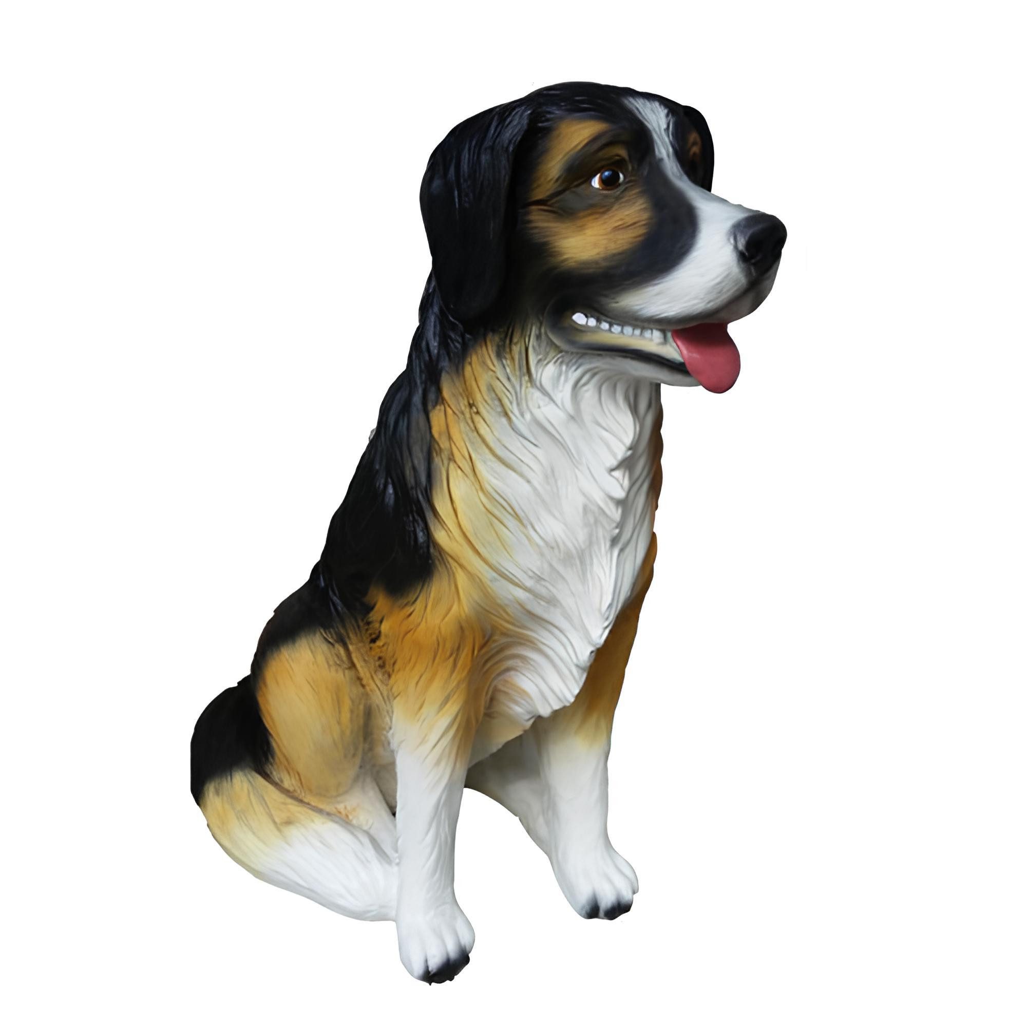 Xlmoebel Skulptur Lebensechte Hund Figur aus wetterfestem Material für den Garten (Skulptur), Hergestellt in Europa