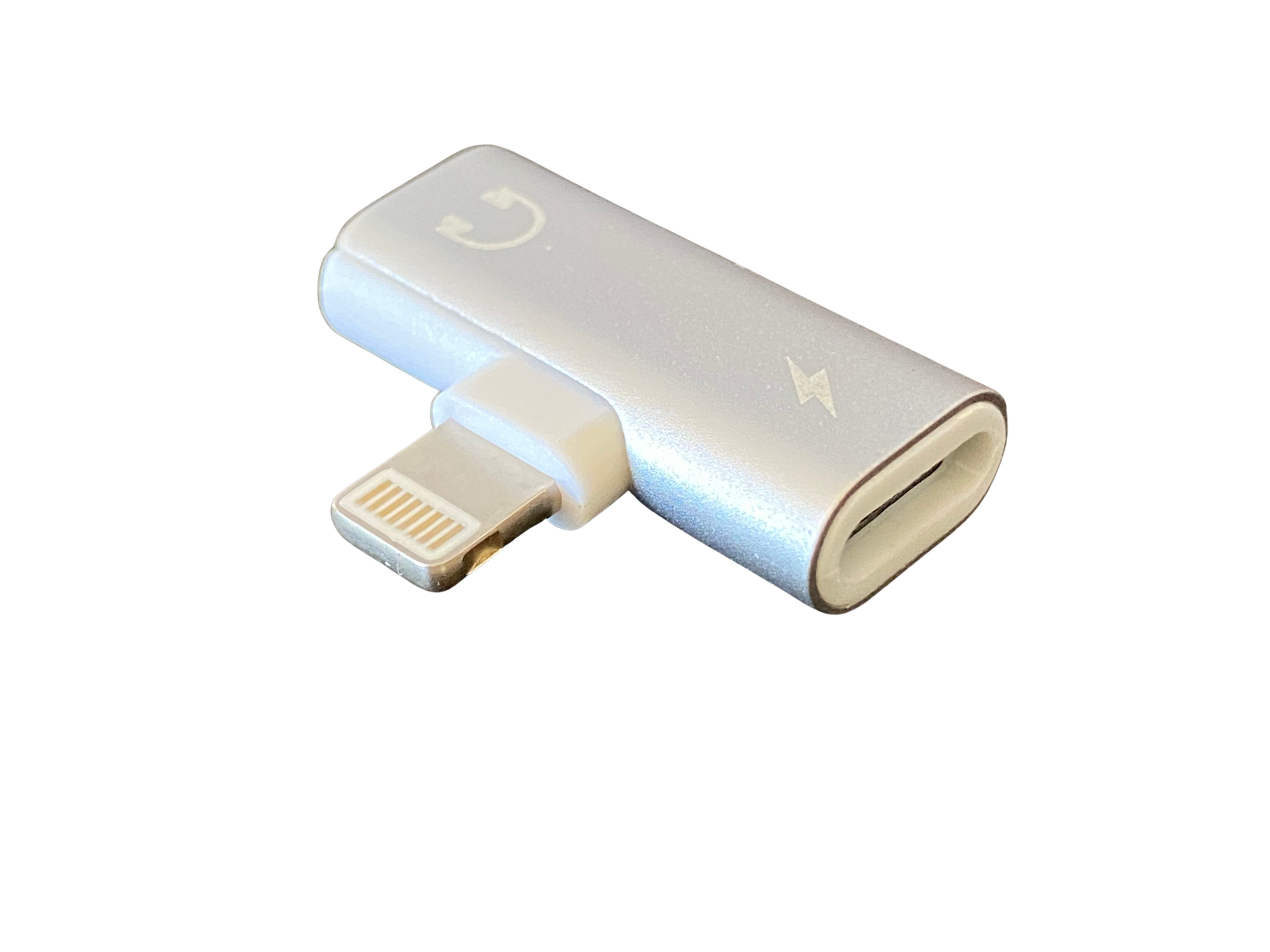 Rungassi Bitmore Lightning Doppelstecker Kopfhörer Adapter mit Laden Klinke USB-Adapter zu Lightning