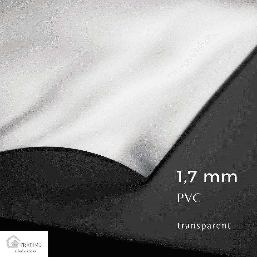 cofi1453 Tischdecke 1.7mm - Tischfolie Schutzfolie-Tischschutz Tischmatte-PVC Transparent, Ideal zum Schutz Ihrer Möbel