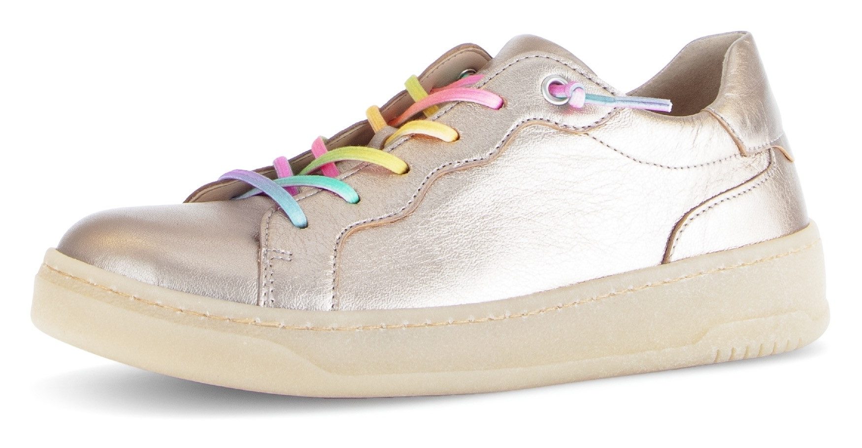 Gabor Slip-On Sneaker, Freizeitschuh, Halbschuh, Slipper mit bunten Gummizügen
