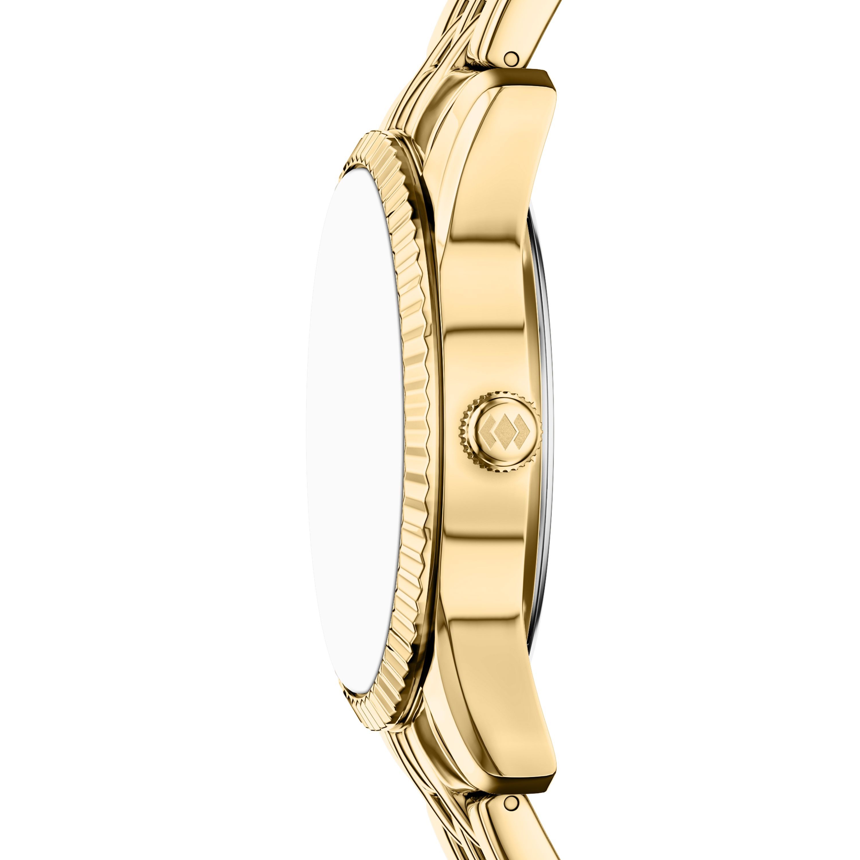 Fossil Quarzuhr Scarlette ES5460, Armbanduhr, Damenuhr, Edelstahlarmband, analog, Tag, Wochentag