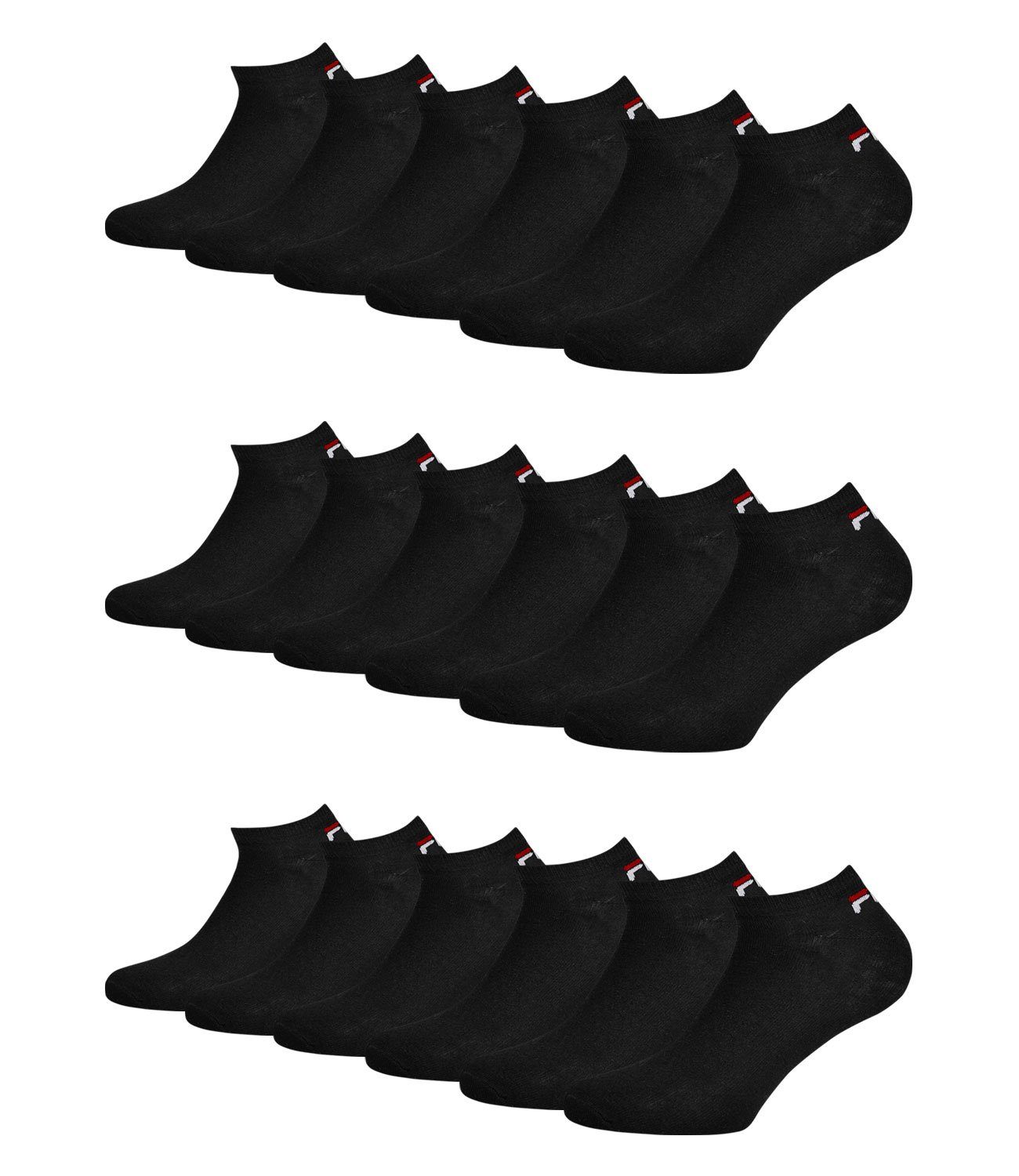 weichen 200 mit black Sneakersocken Bündchen Fila (9-Paar) Kurzsocken