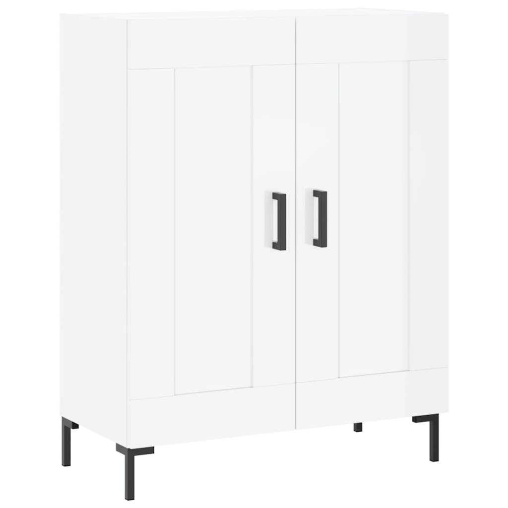 vidaXL Sideboard Sideboard St) cm 69,5x34x90 Hochglanz-Weiß Holzwerkstoff (1