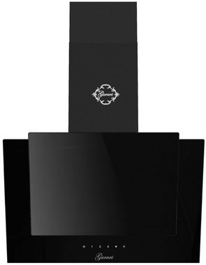 GURARI Kopffreihaube CH 6065E +Umluft, Dunstabzugshaube 60 cm, Wandhaube, Schwarz Glas, 1000m³/h