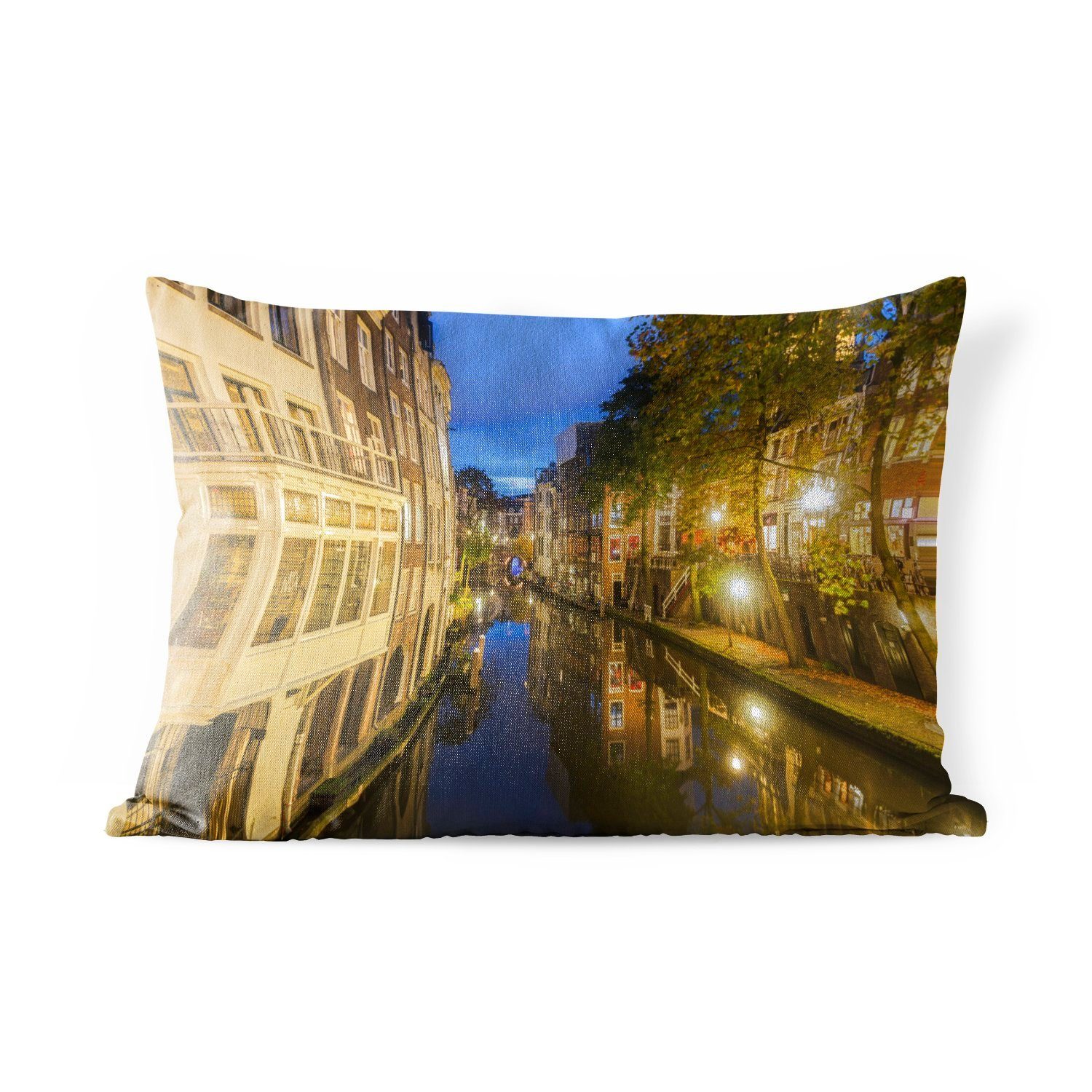 Niederlande, Kissenhülle - MuchoWow Dekokissenbezug, Kanal Utrecht Dekokissen Polyester, Outdoor-Dekorationskissen, -