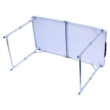 Goods+Gadgets Klapptisch Camping-Tisch Multifunktionstisch (Markttisch Tapeziertisch), Klappbarer Mehrzwecktisch - Klapp-Tisch Weiß
