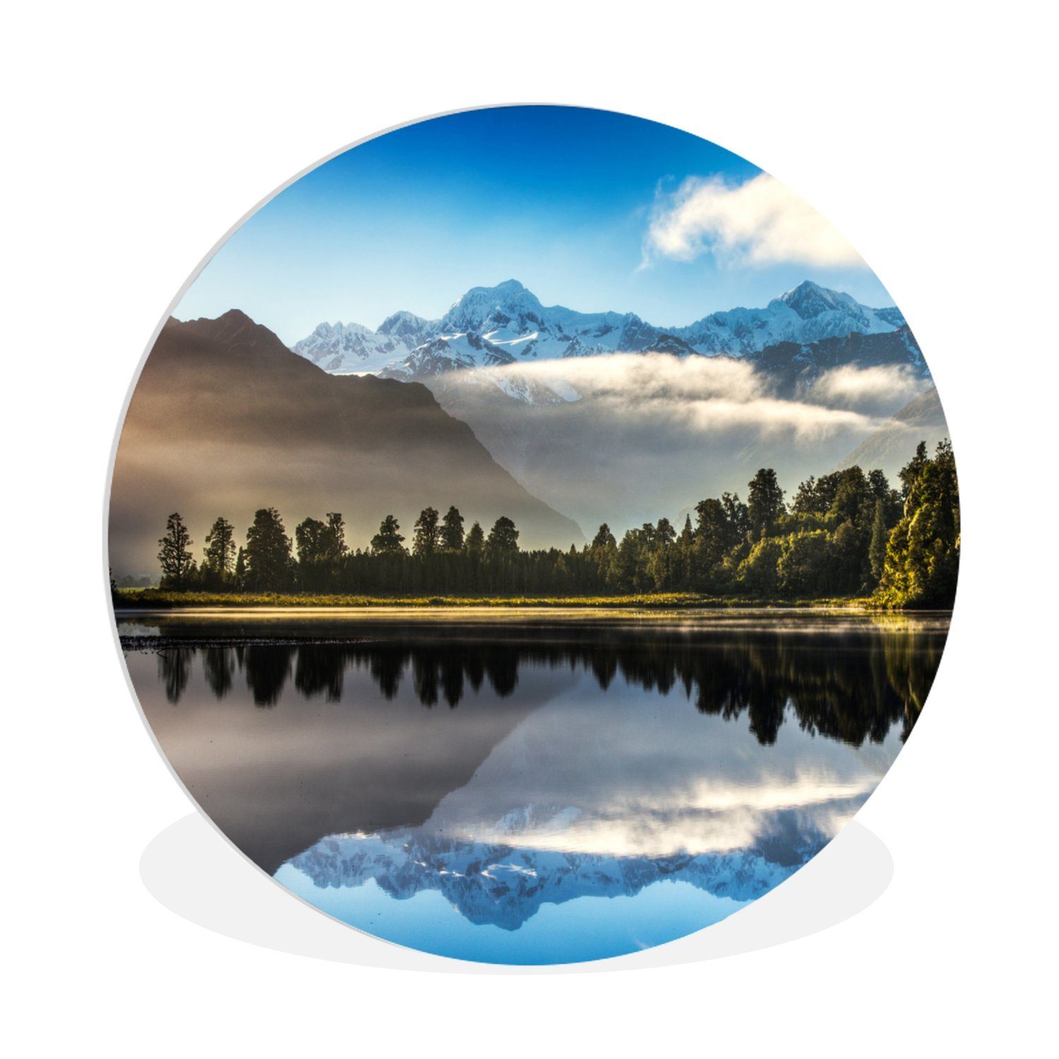 Gemälde Neuseeland - Reflexion - Berg