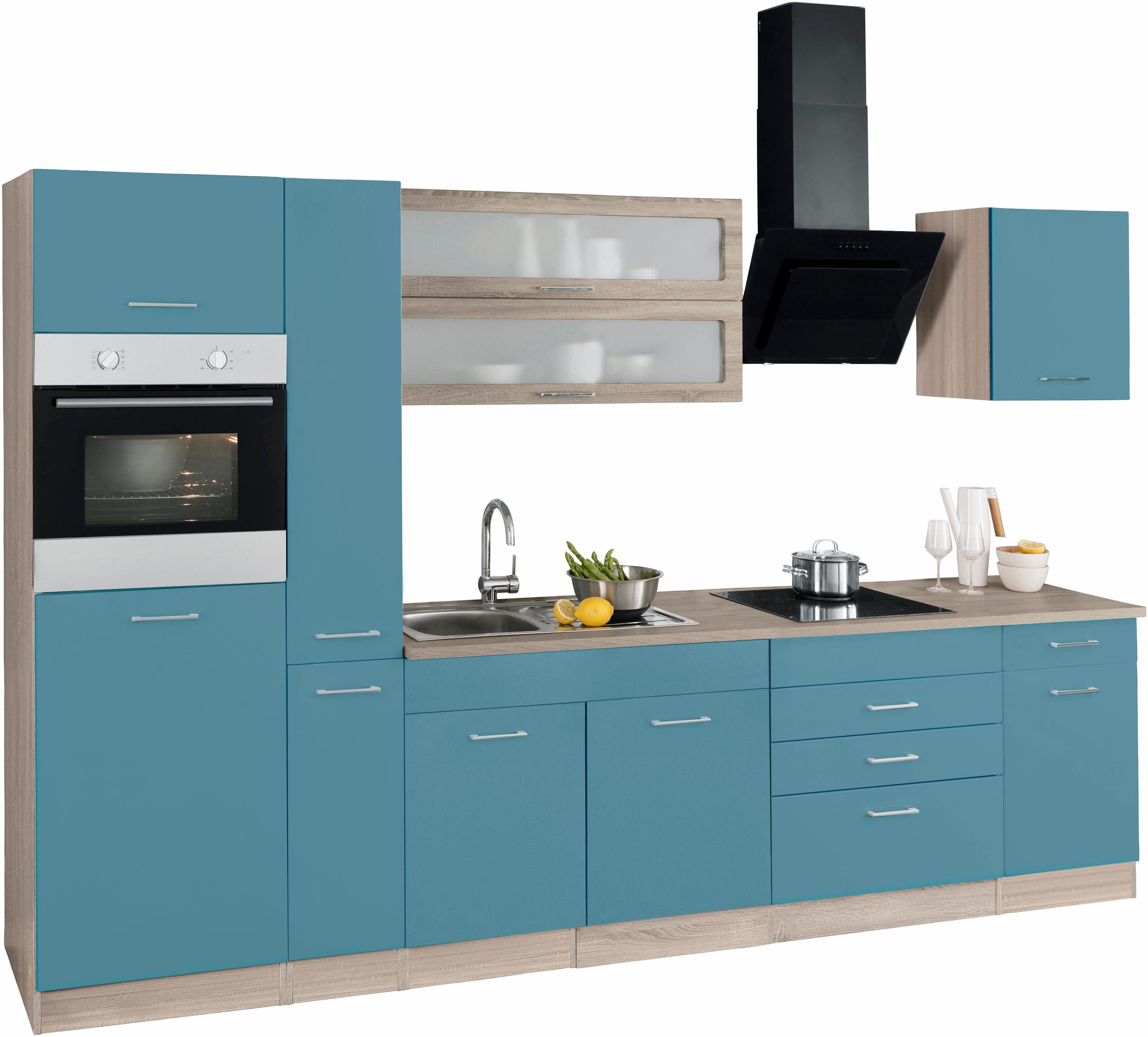 KOCHSTATION Küchenzeile KS-Utah, ohne E-Geräte, Breite 320 cm