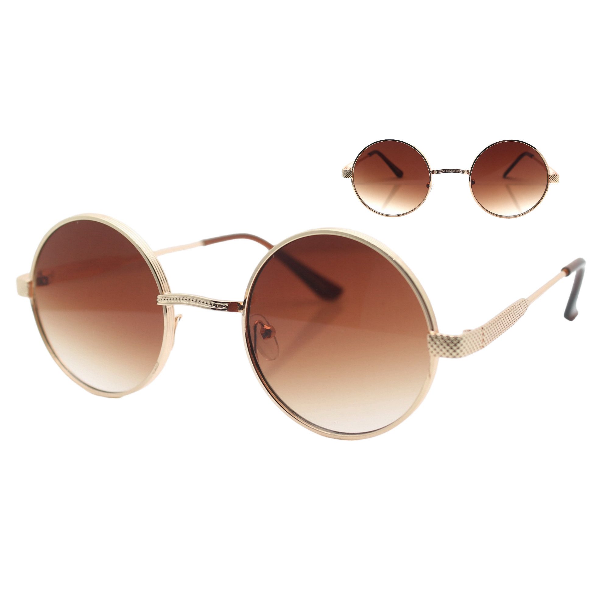 Vaccari-design Sonnenbrille (1x Runde Hippie Festival Brille mit Brillenbeu günstig online kaufen