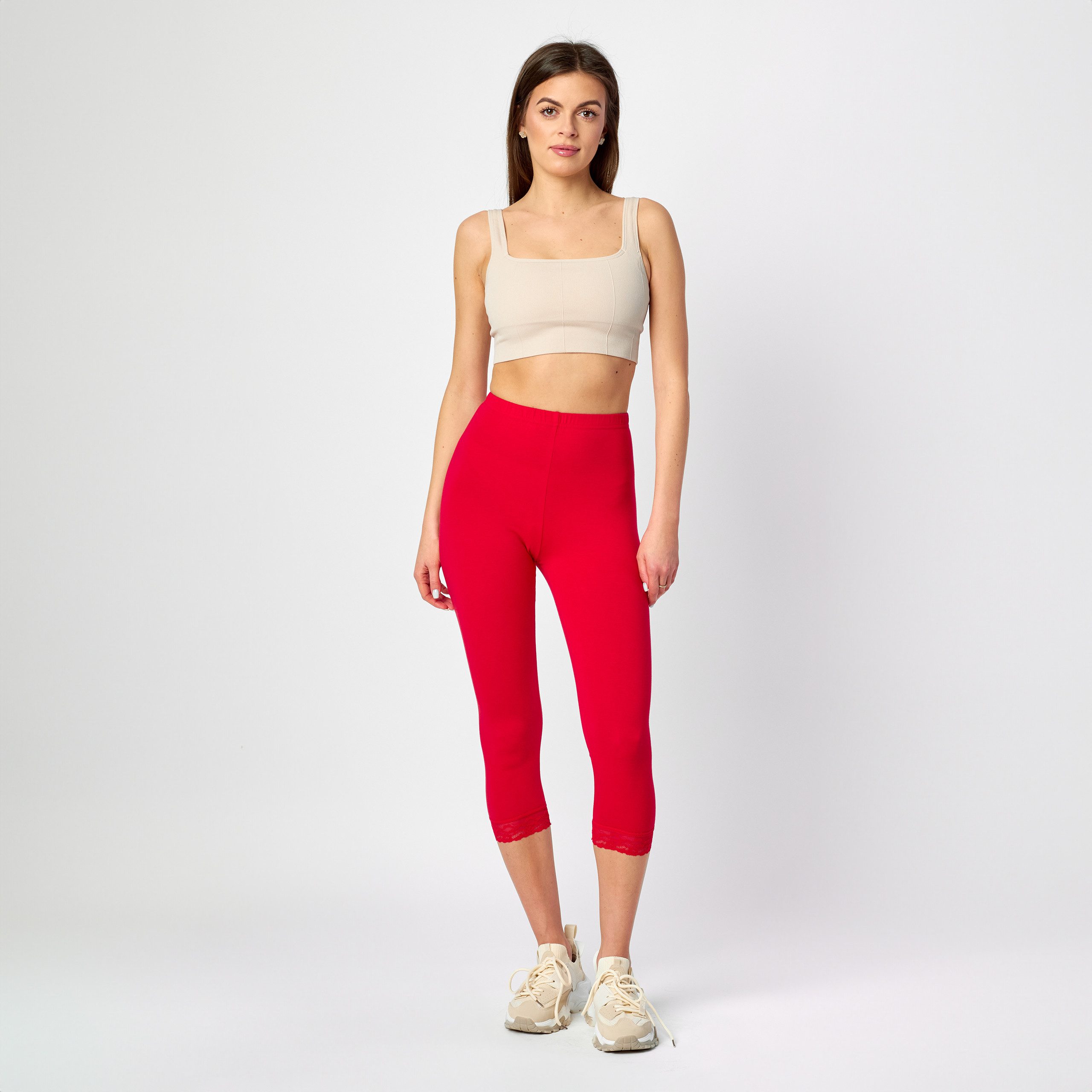 Merry Style Leggings Damen 3/4 Capri Hose MS10-224 (1-tlg) aus Baumwolle mi günstig online kaufen