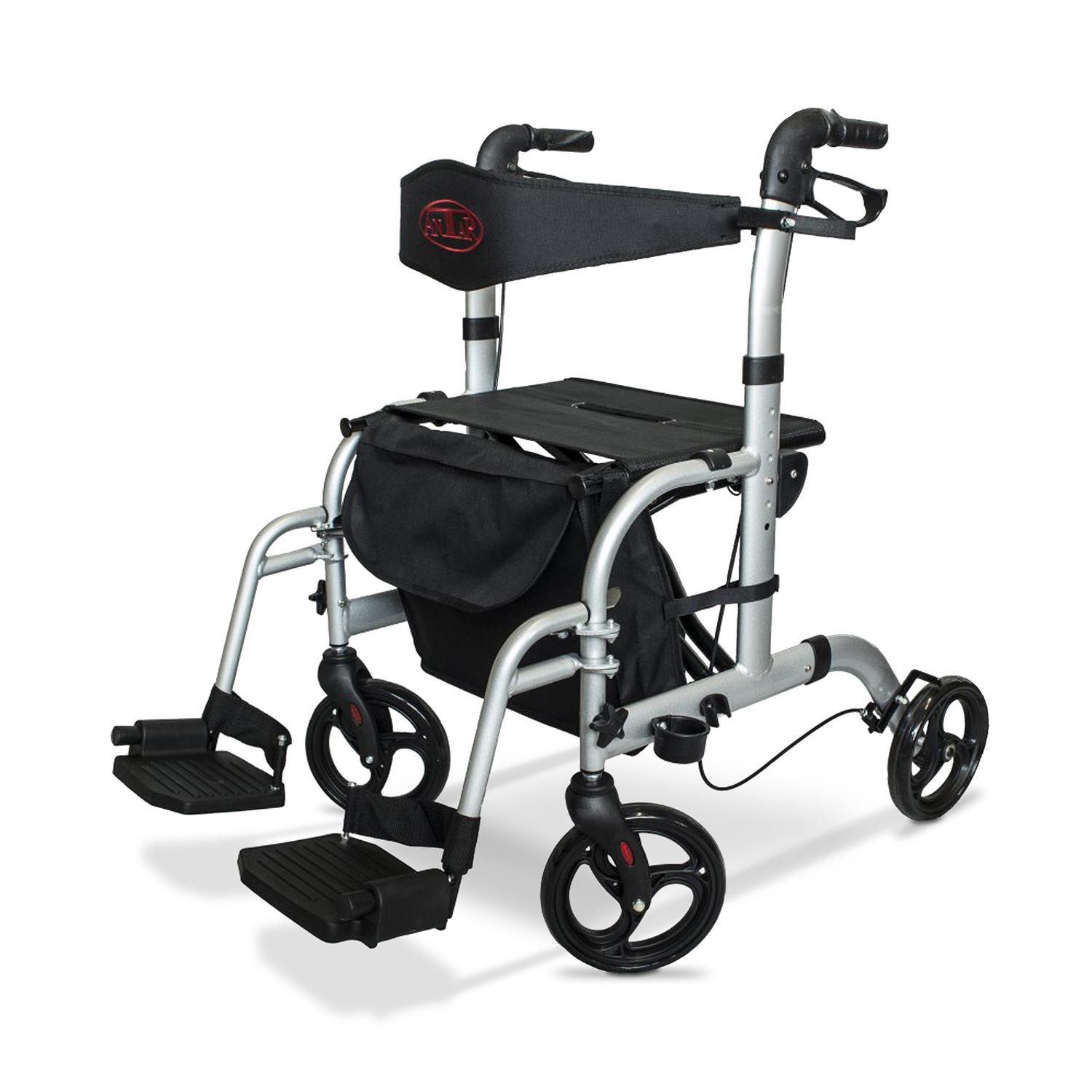 Antar Rollator AT51005 2in1, praktische Kombination aus Rollator und Rollstuhl