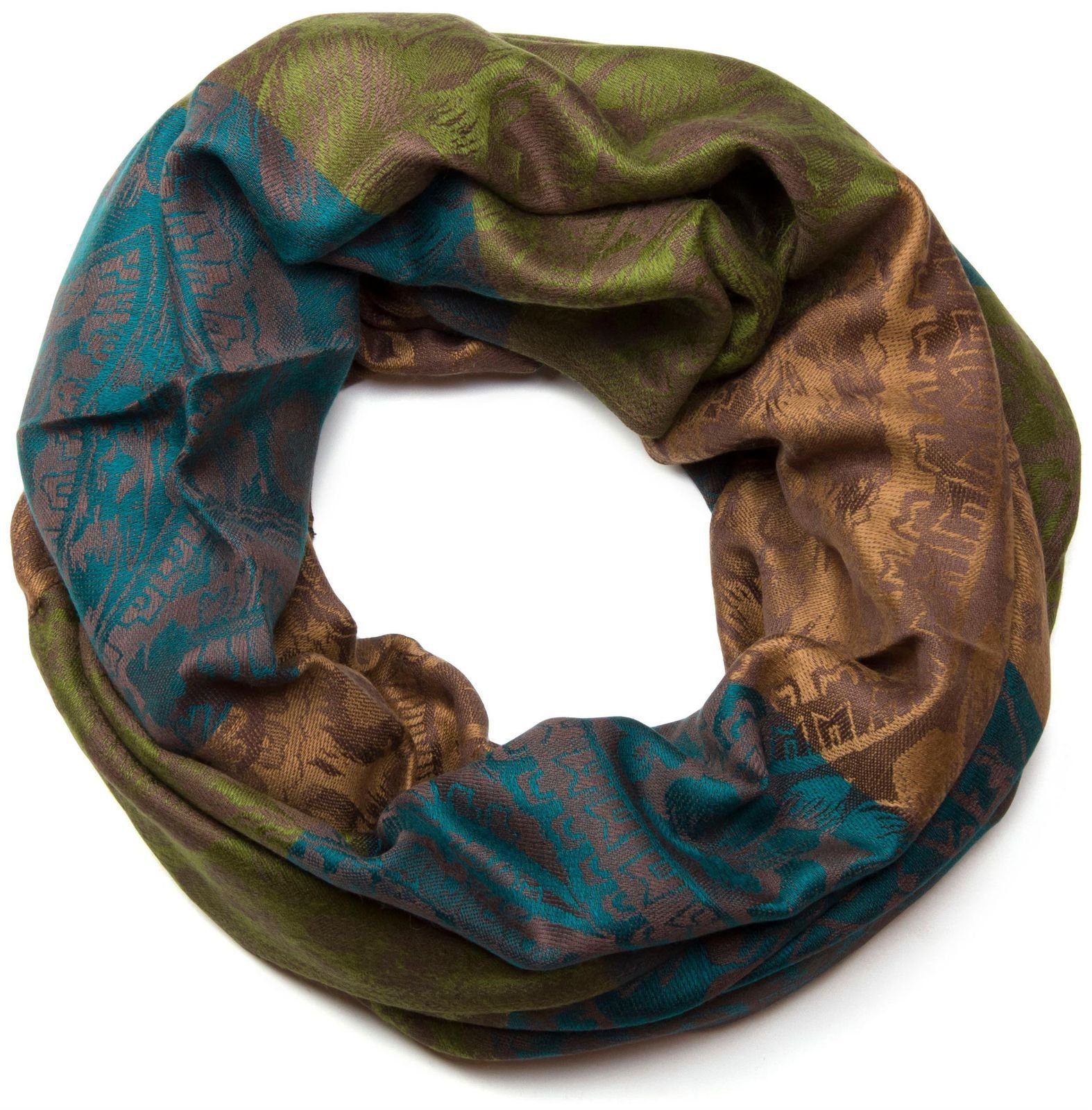 Loop Loop mit Hibiskus Blüten und Paisley Muster