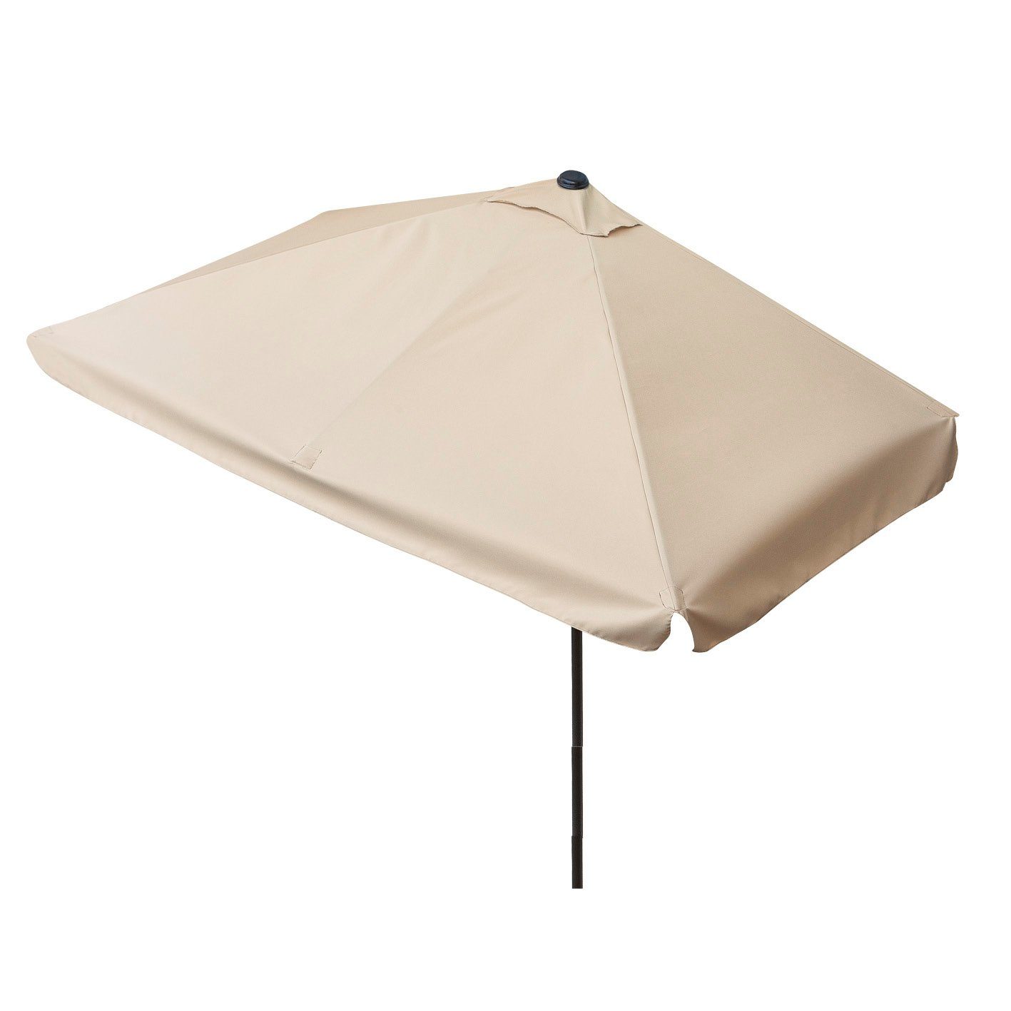 EASYmaxx Sonnenschirm Balkon/Terasse inkl. Handkurbel UV-Schutz 40+, rechteckig 230 x 140 cm beige