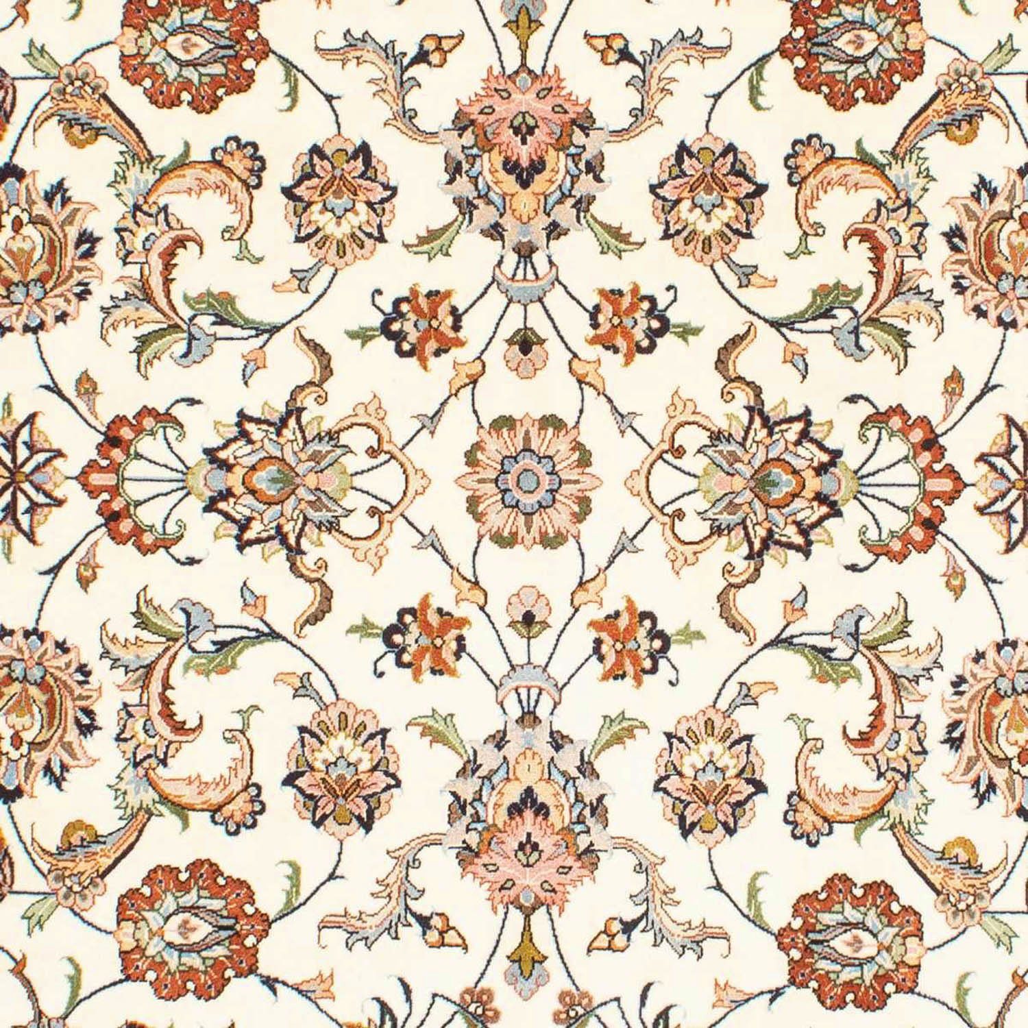 10 298 x cm, Wollteppich Unikat Beige Zertifikat mit Höhe: morgenland, 195 Blumenmuster mm, Kaschmar rechteckig,