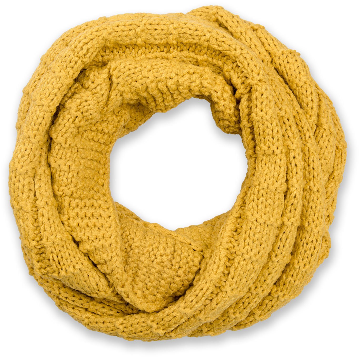 Strickschal Strick Loop mit Karomuster