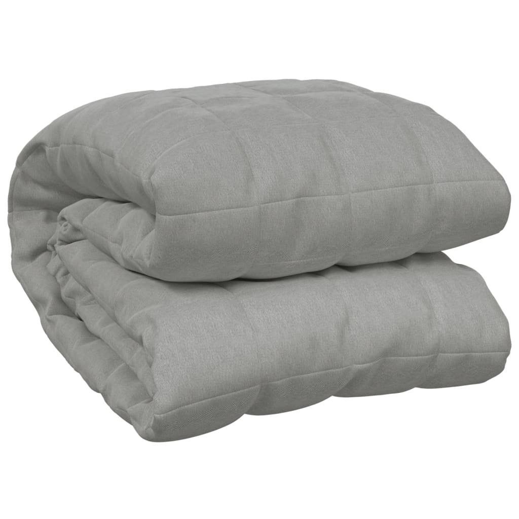 vidaXL Einziehdecke 200 x 200 cm Gewichtsdecke Grau 200x200 cm 13 kg Stoff Therapie Bettde