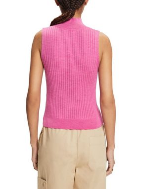 Esprit Collection Pullunder Ärmelloser Pullover aus superfeiner Merinowolle