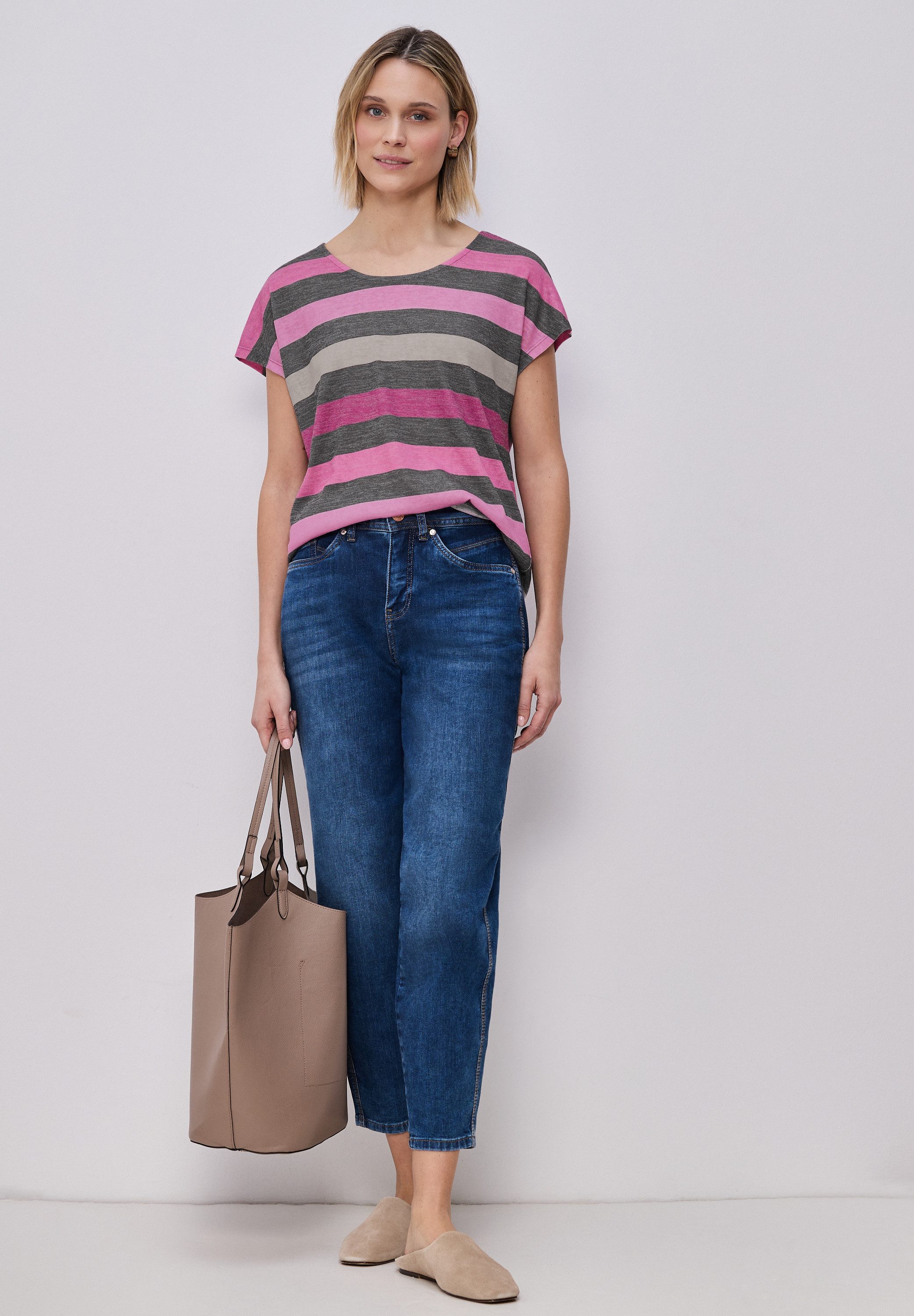 STREET ONE T-Shirt mit V-Ausschnitt – Bild 3 von 5