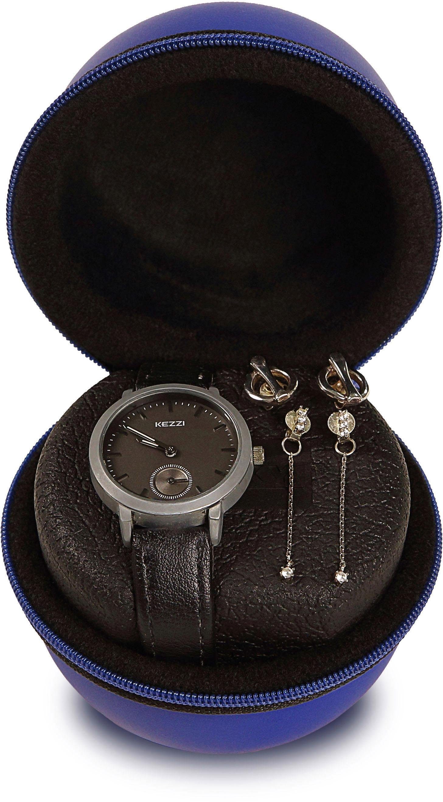 Boxy Uhrenetui 324172, Uhrenaufbewahrung, Reiseetui für Armbanduhren, max. Ø Uhren 50 mm