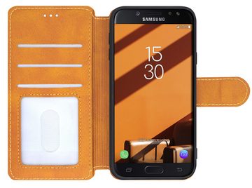 MyGadget Handyhülle Flip Case Klapphülle für für Samsung Galaxy J5 2017, Flip Case Kartenfächer & Standfunktion Kunstleder Hülle Schutzhülle