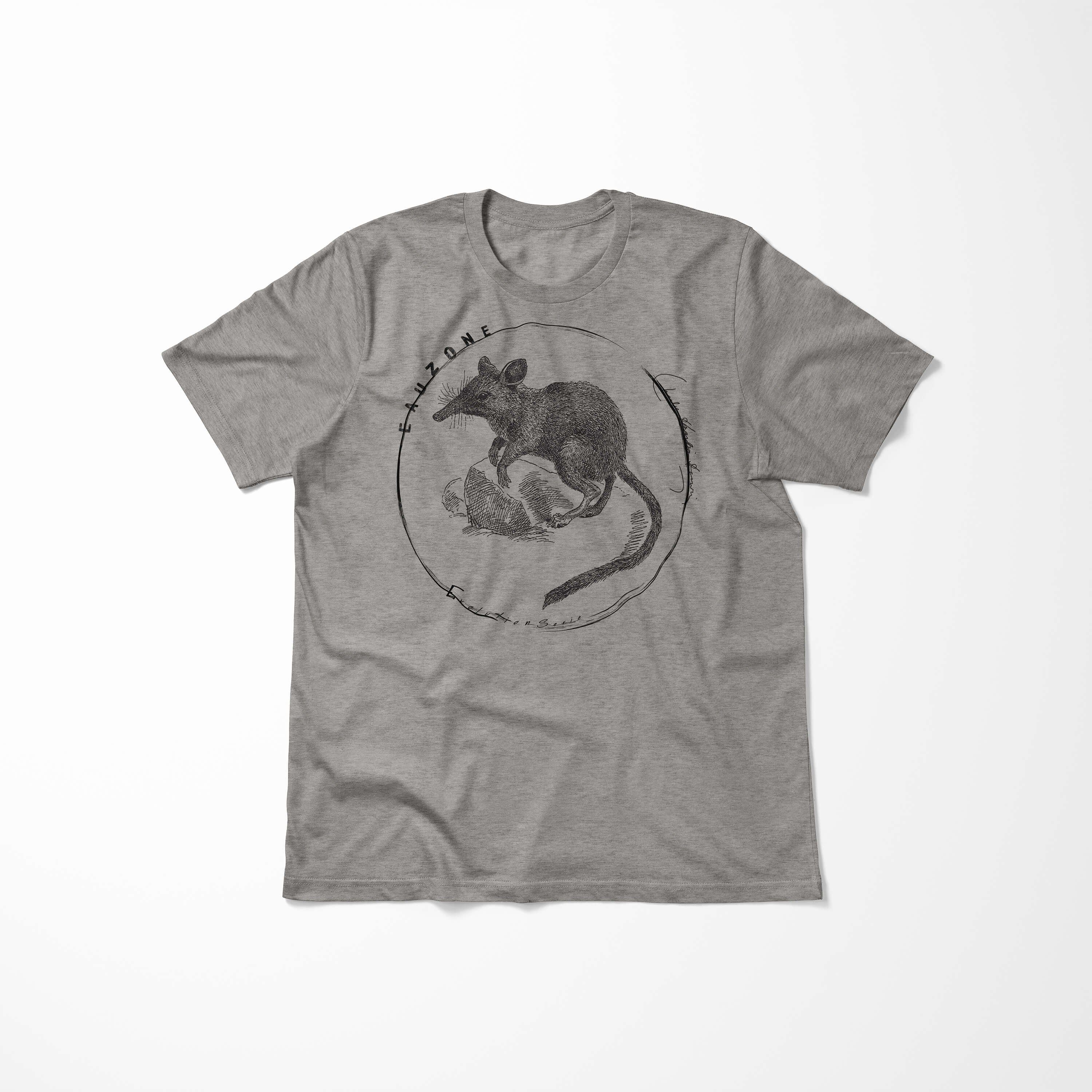 T-Shirt Sinus T-Shirt Springspitzmaus Art Herren Evolution Ash