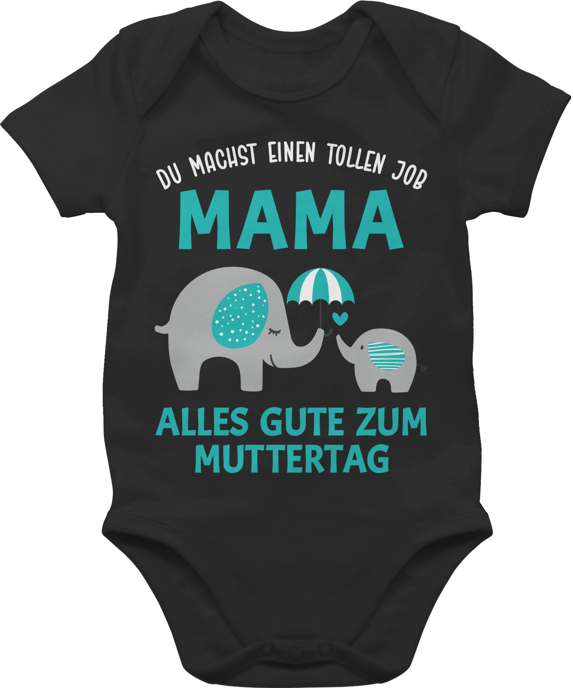 Beliebte Neuheiten 2024 Shirtracer Shirtbody Du machst 1 Muttertag Schwarz Muttertagsgeschenk Job einen - 2 Mama (1-tlg) Zum Geschenk tollen
